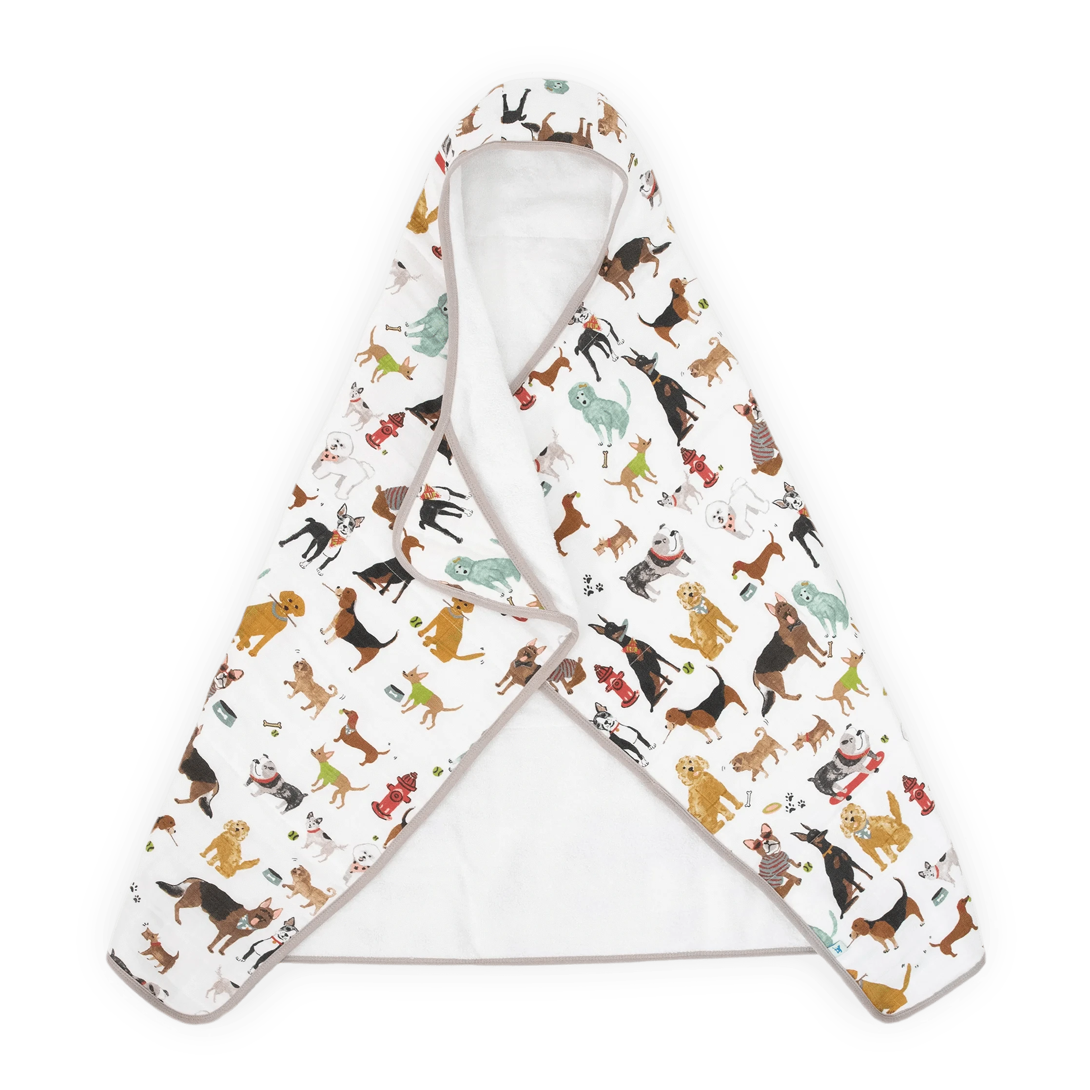 Toddler Hooded Towel - Woof Little Unicorn Lil Tulips