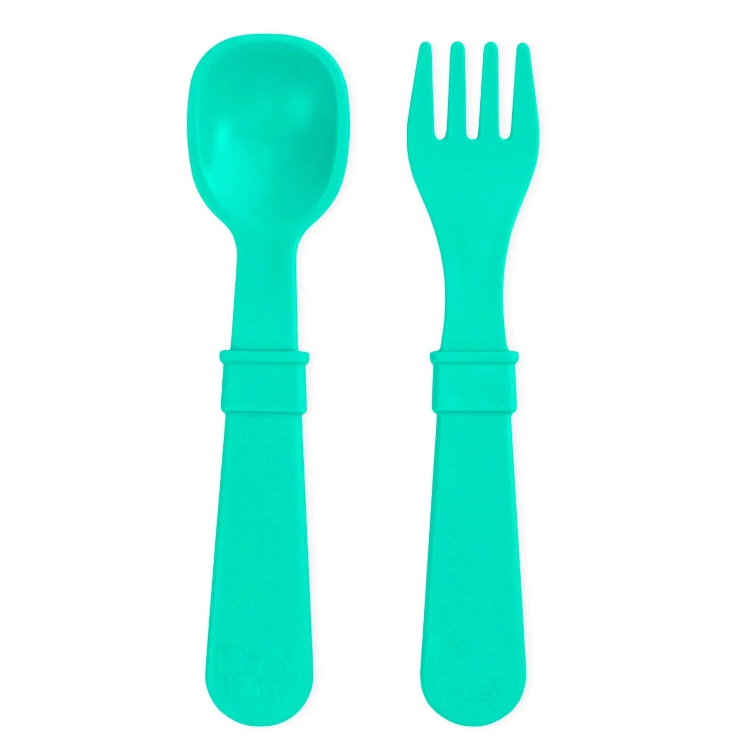 Toddler Utensil Pair Aqua RePlay Lil Tulips