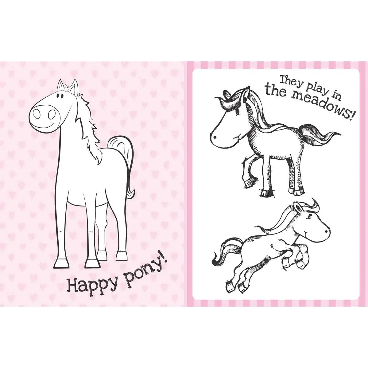 Too Cute Coloring Book: Ponies Simon & Schuster Lil Tulips