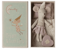 Tooth Fairy Mouse, Little Sister in Matchbox Maileg Lil Tulips