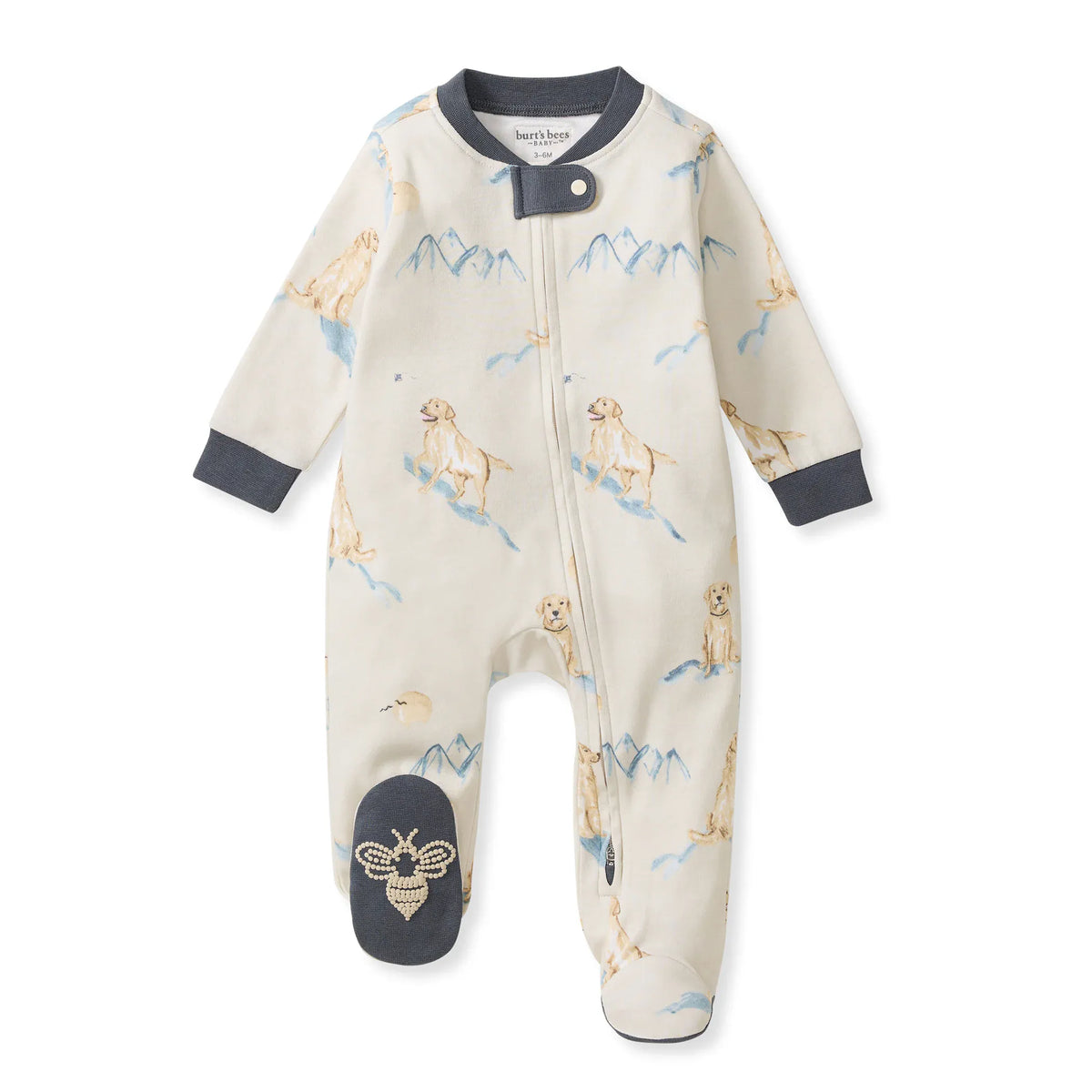 Top Dog Organic Cotton Sleep & Play Footed Burt's Bees Baby Lil Tulips