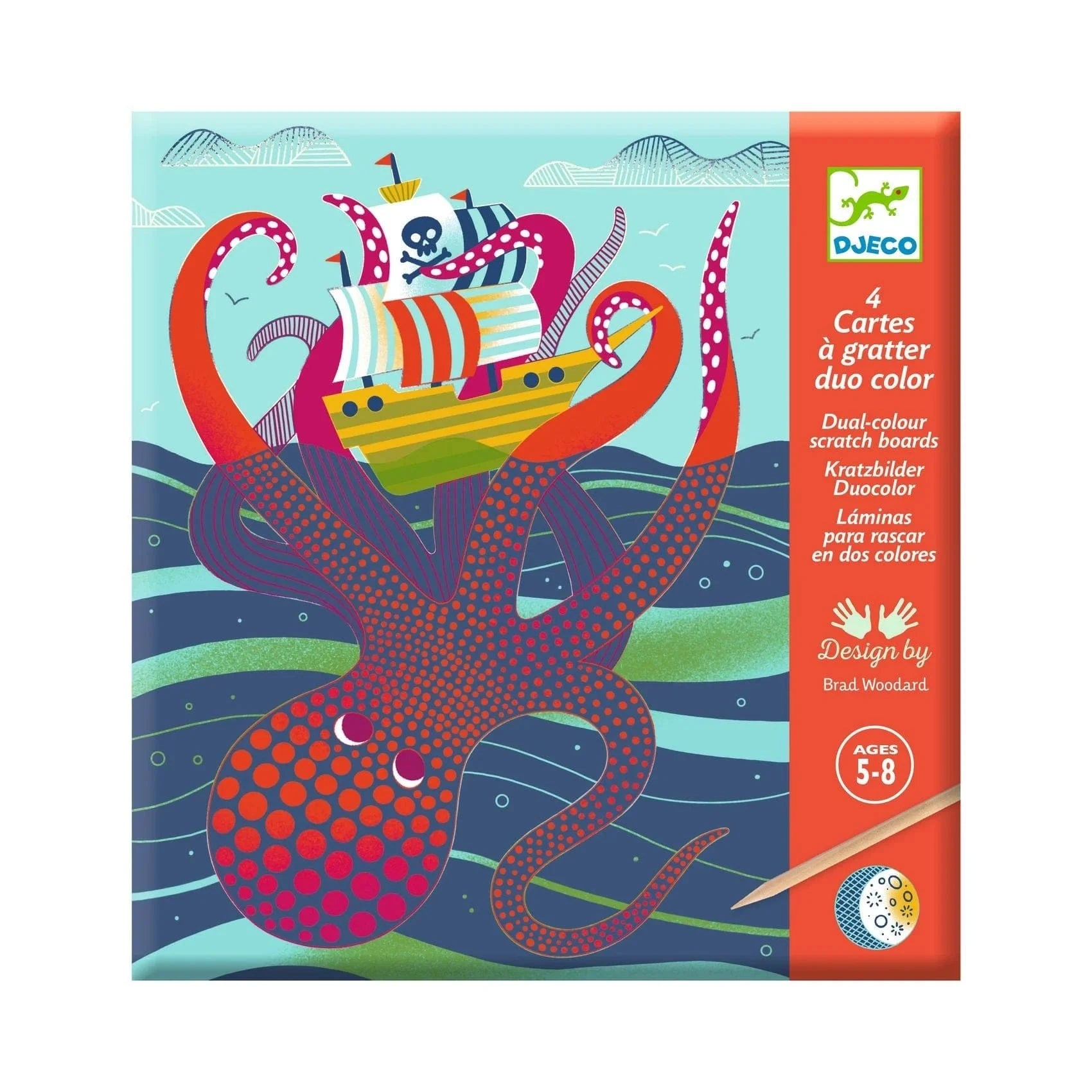 Topsy-Turvy Scratch Cards Activity Djeco Lil Tulips