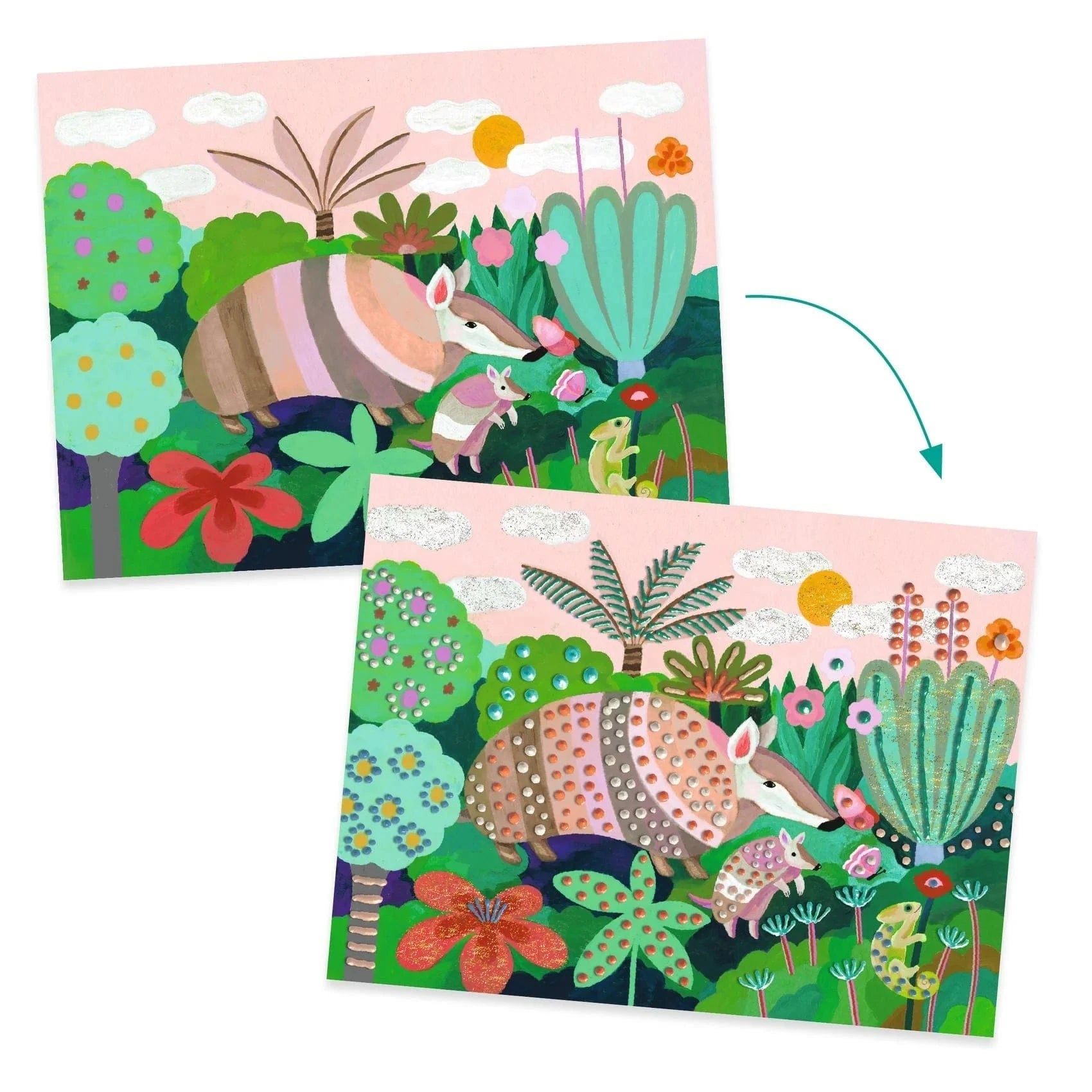 Tropical Forest 3D Painting Activity Djeco Lil Tulips
