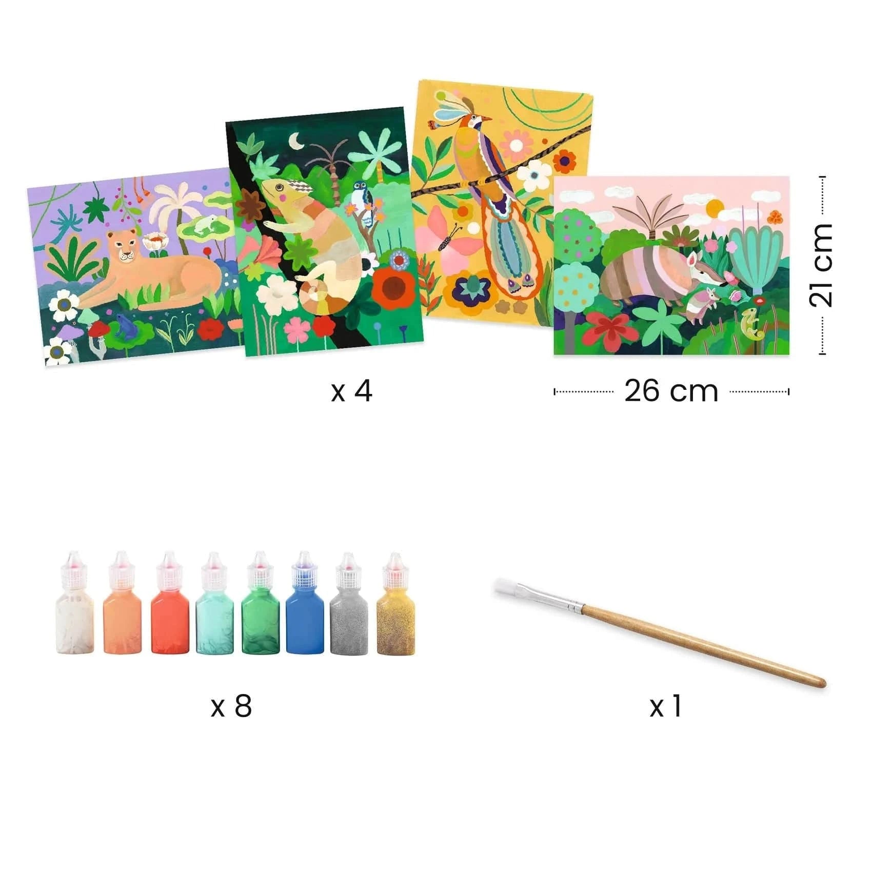 Tropical Forest 3D Painting Activity Djeco Lil Tulips
