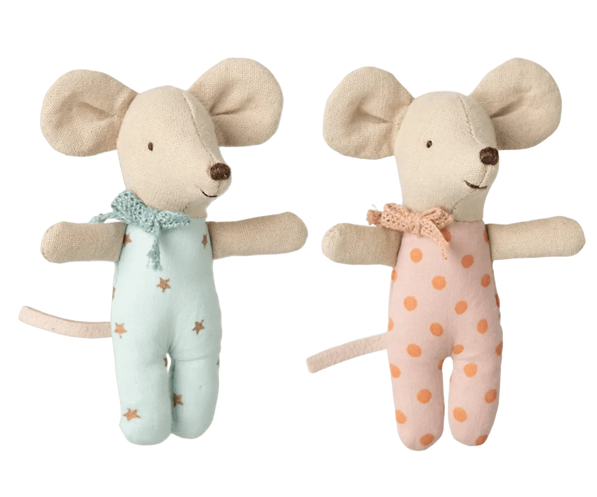 Twins, Baby mice in matchbox Maileg Lil Tulips