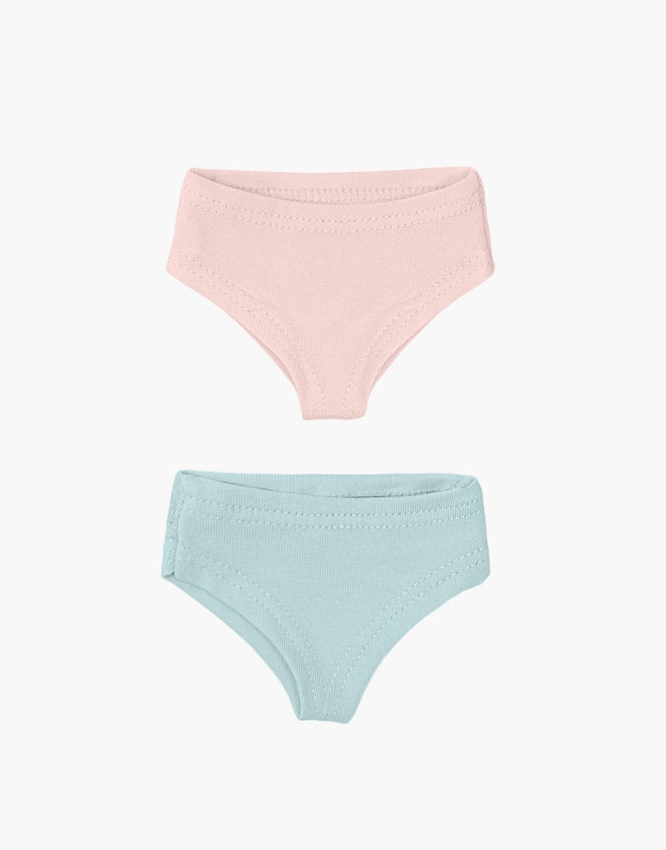 Two Doll Briefs - Blue & Pink - Mini Panchas 27 cm Minikane Lil Tulips