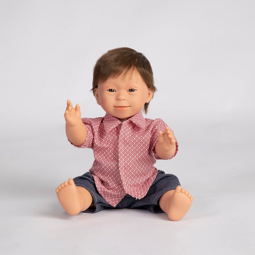 TYBER Doll - Down Syndrome Boy Brunette Mini Colettos Lil Tulips