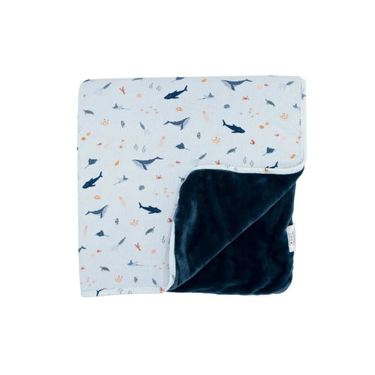 Under The Sea Small Ribbed Youth Blanket Brave Little Ones Blankets Lil Tulips