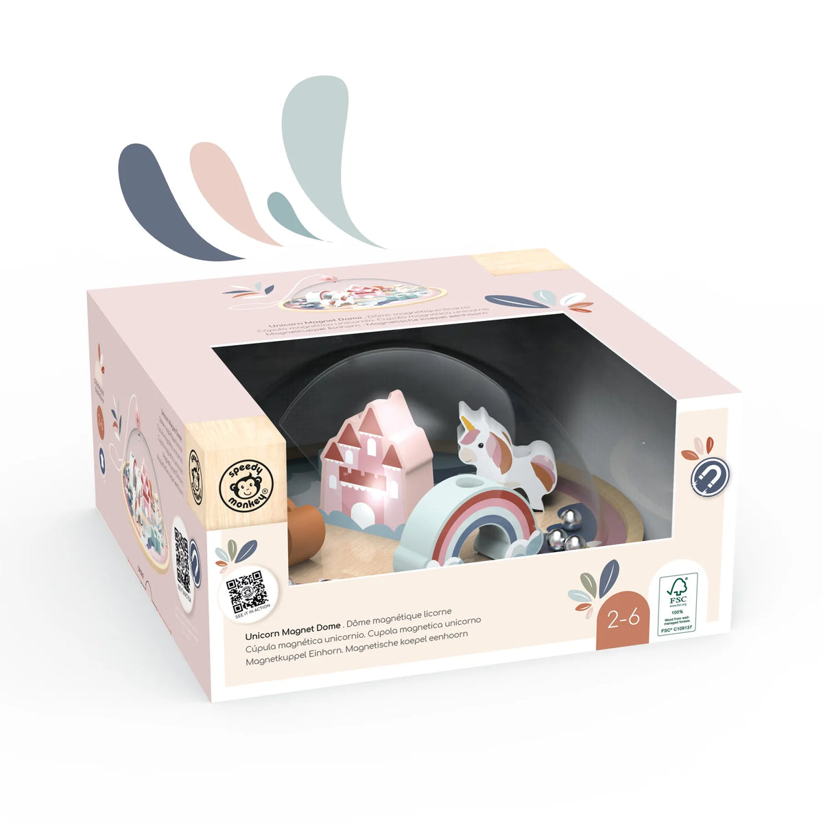Unicorn Magnet Dome Speedy Monkey Lil Tulips