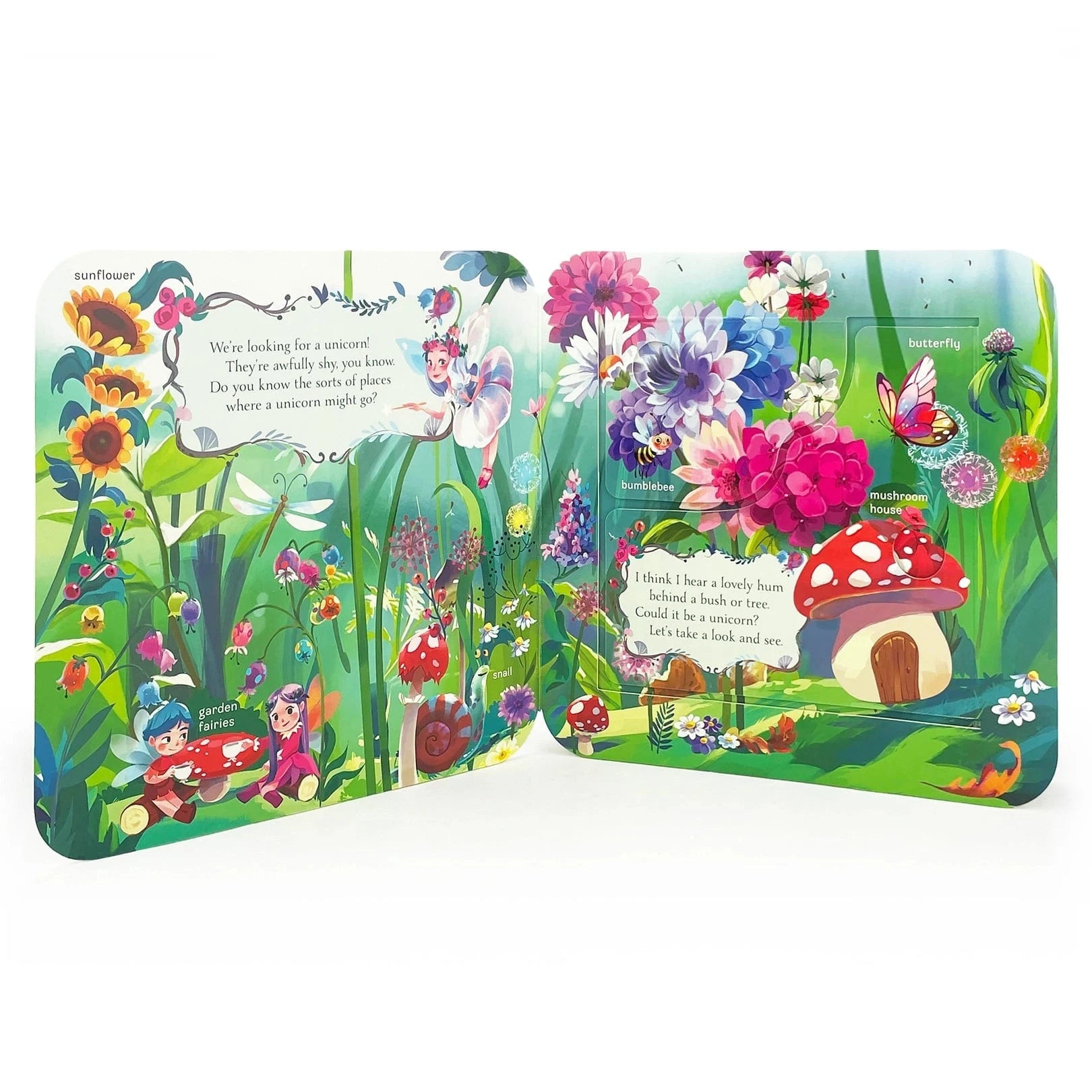 Unicorn Peek-A-Flap Interactive Board Book Cottage Door Press Lil Tulips