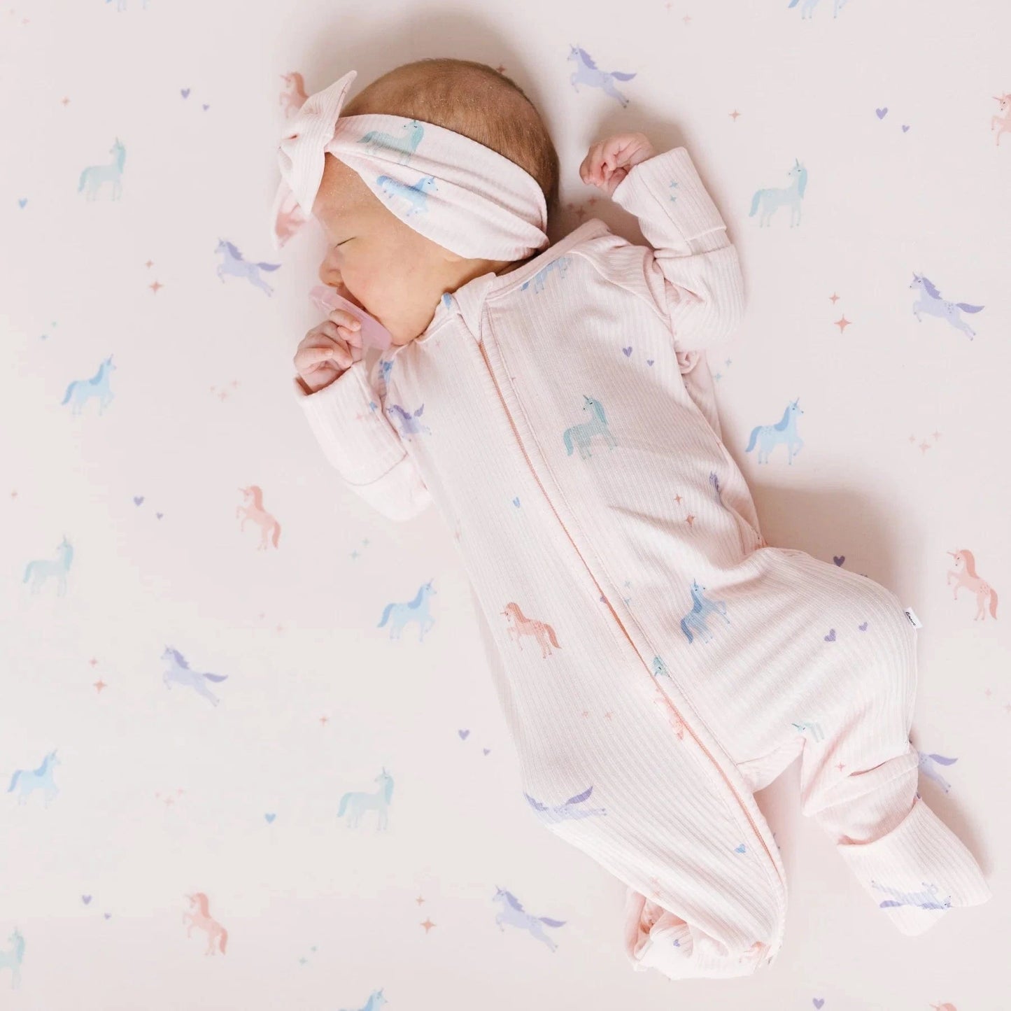 Unicorns Small Ribbed Zip Romper Brave Little Ones Lil Tulips