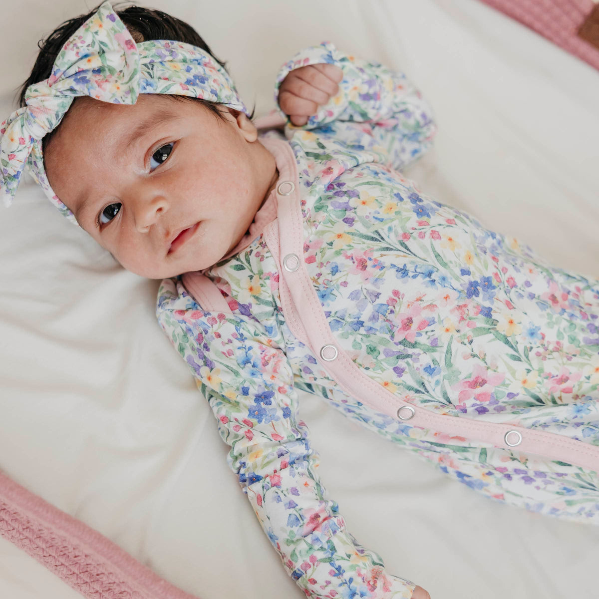 Copper Pearl Newborn Knotted Gown - Josie, additional view 2