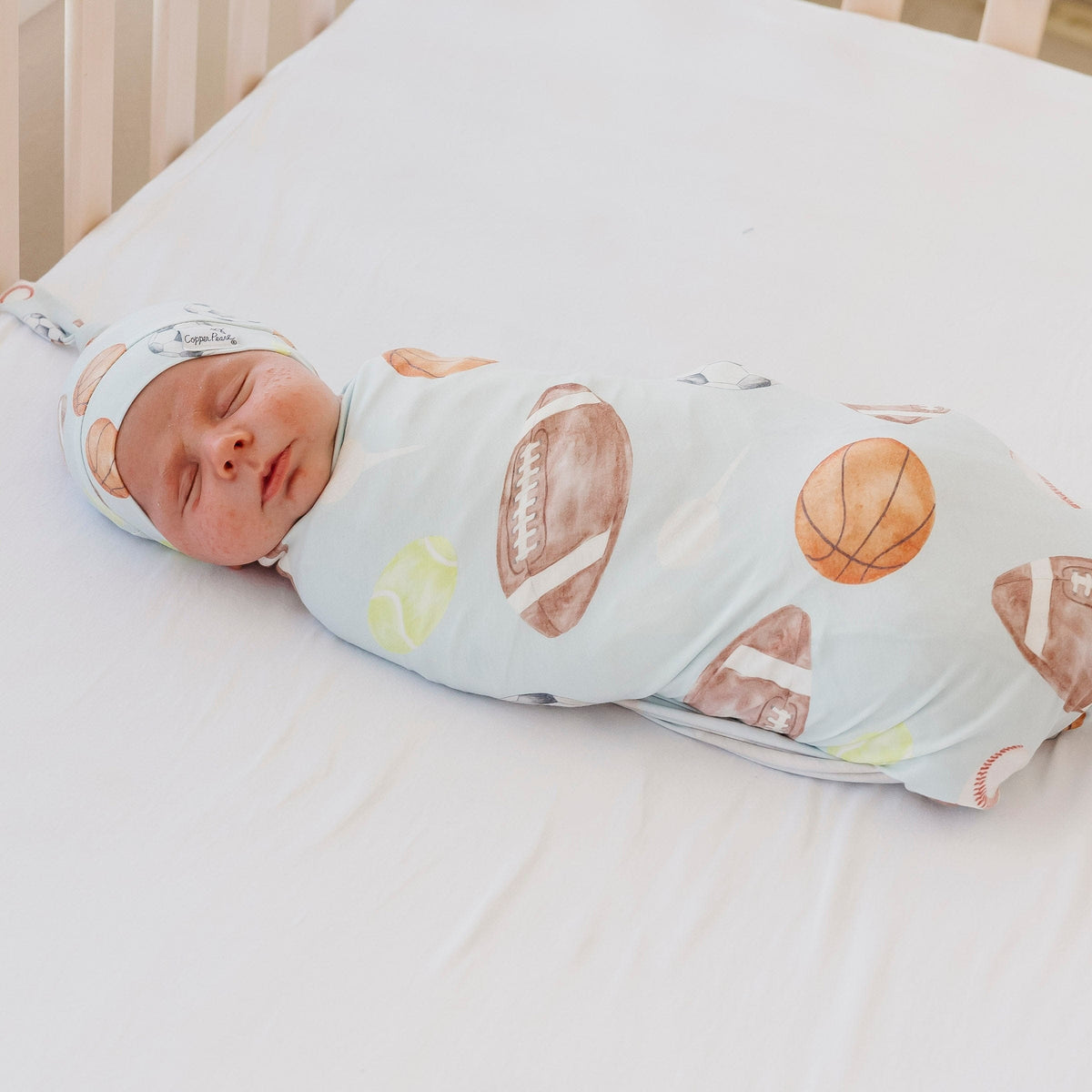 Copper Pearl Knit Swaddle Blanket - Sports Medley, additional view 1