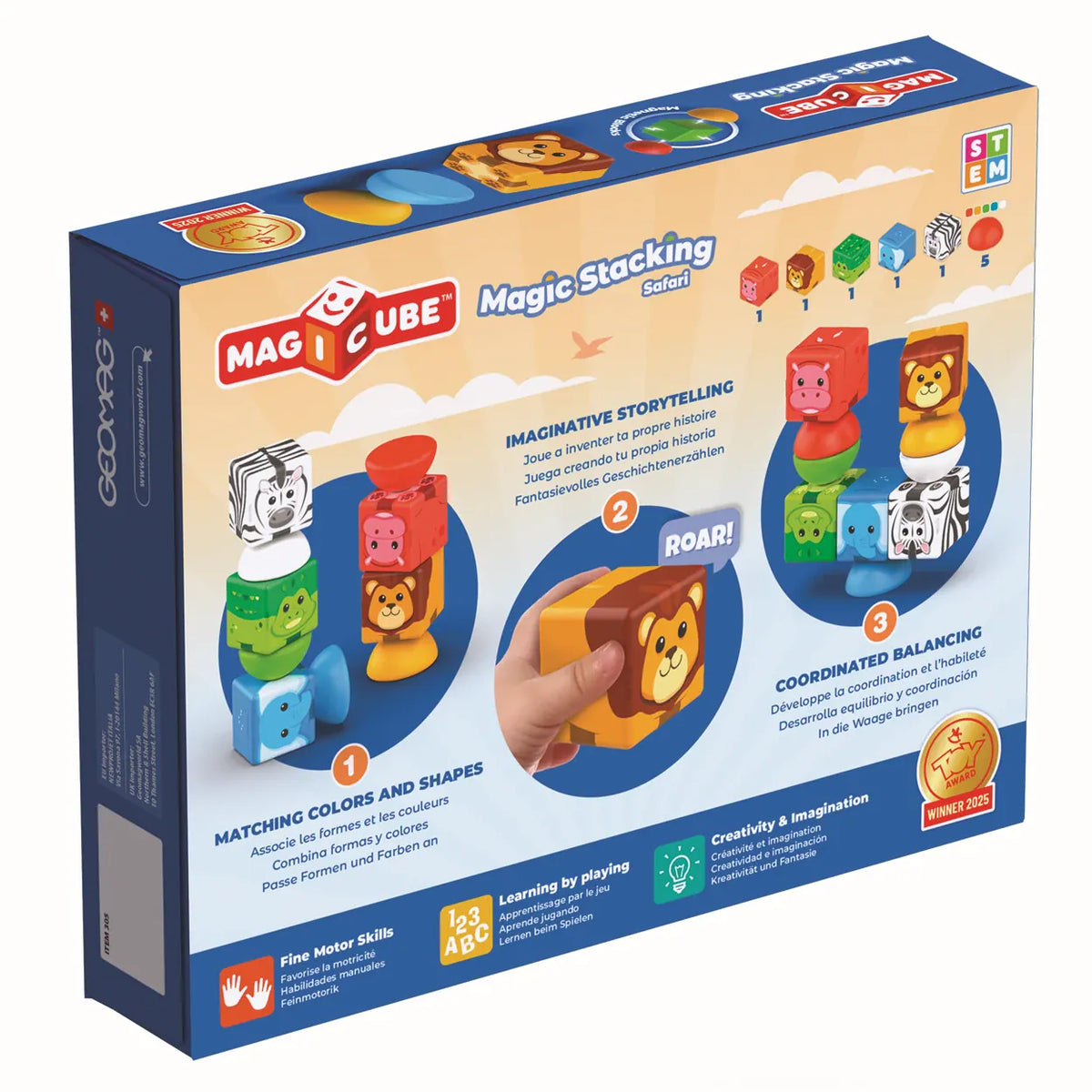 Geomag Magicube Stacking Safari - 10 Pieces official Geomag product image
