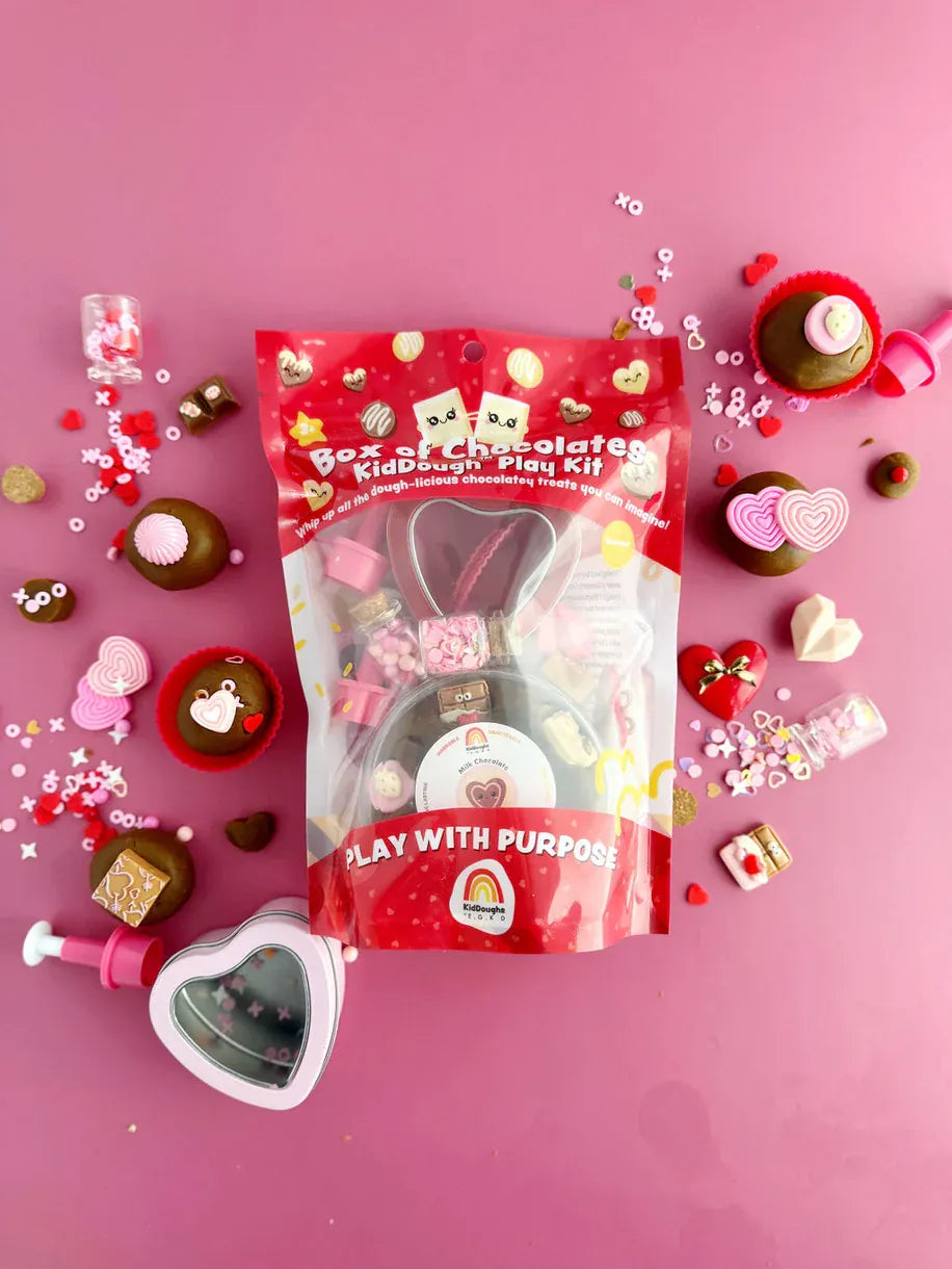Valentine's Box of Chocolates Kiddough Play Kit Earth Grown KidDoughs Lil Tulips
