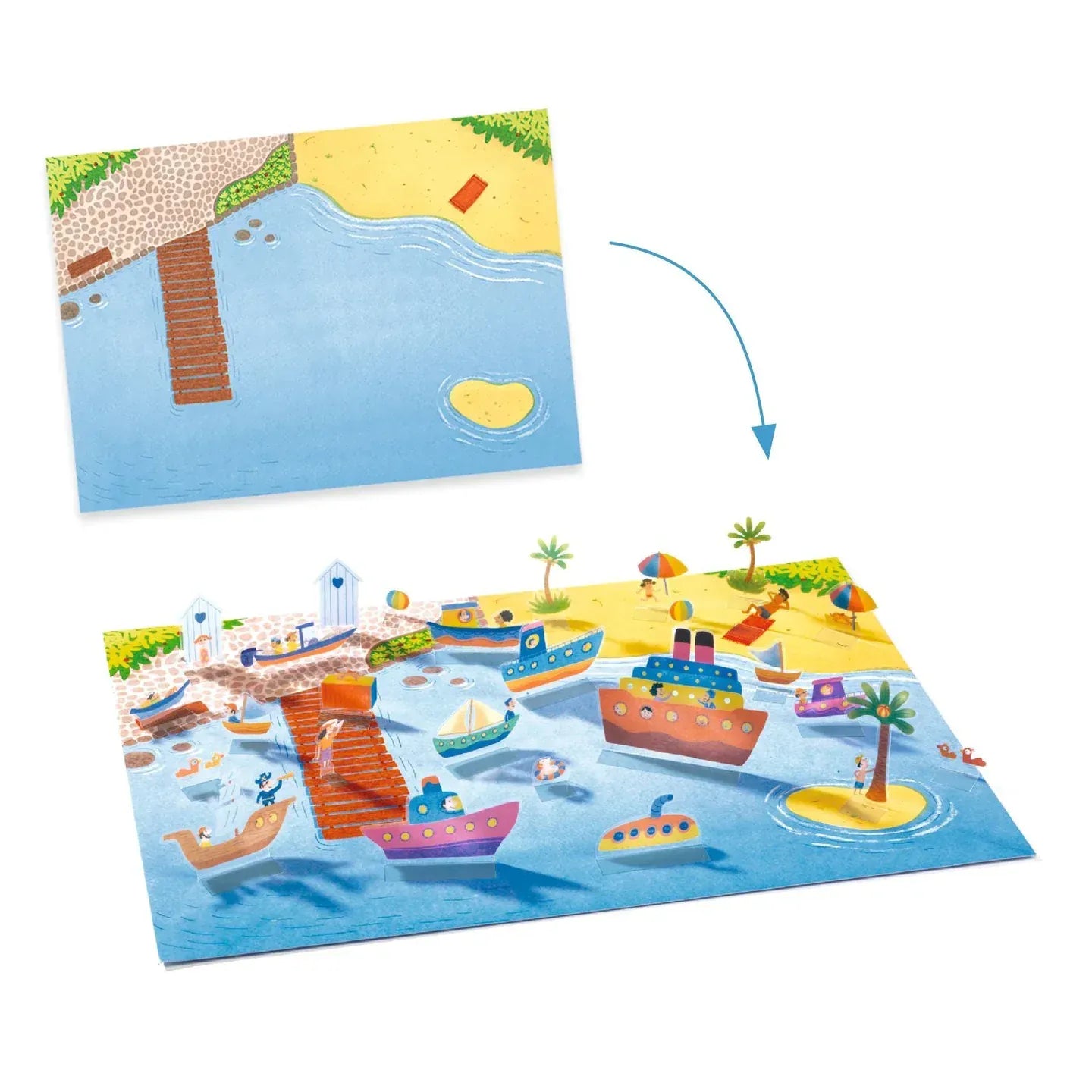 Vehicles Lift Up Stickers Djeco Lil Tulips