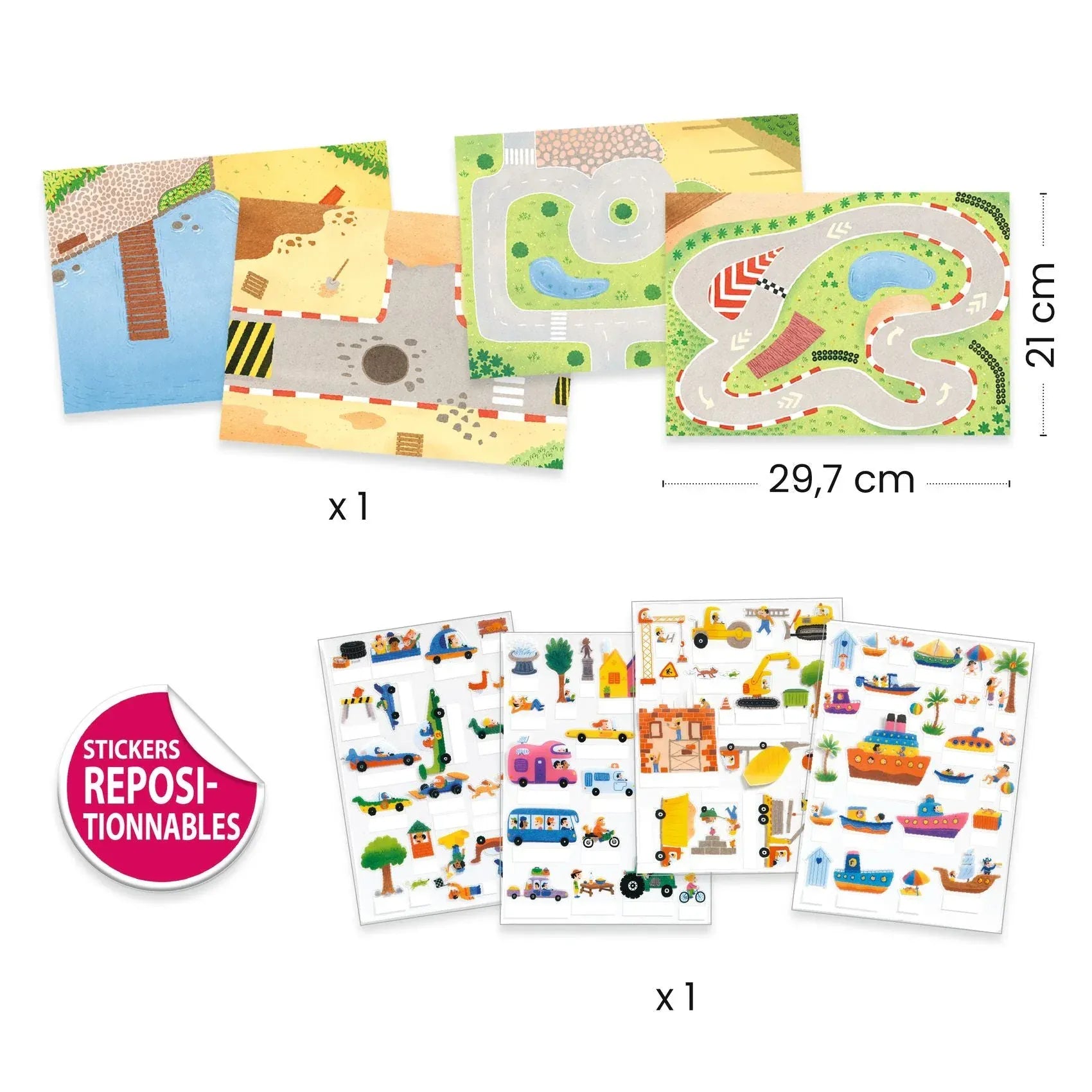 Vehicles Lift Up Stickers Djeco Lil Tulips