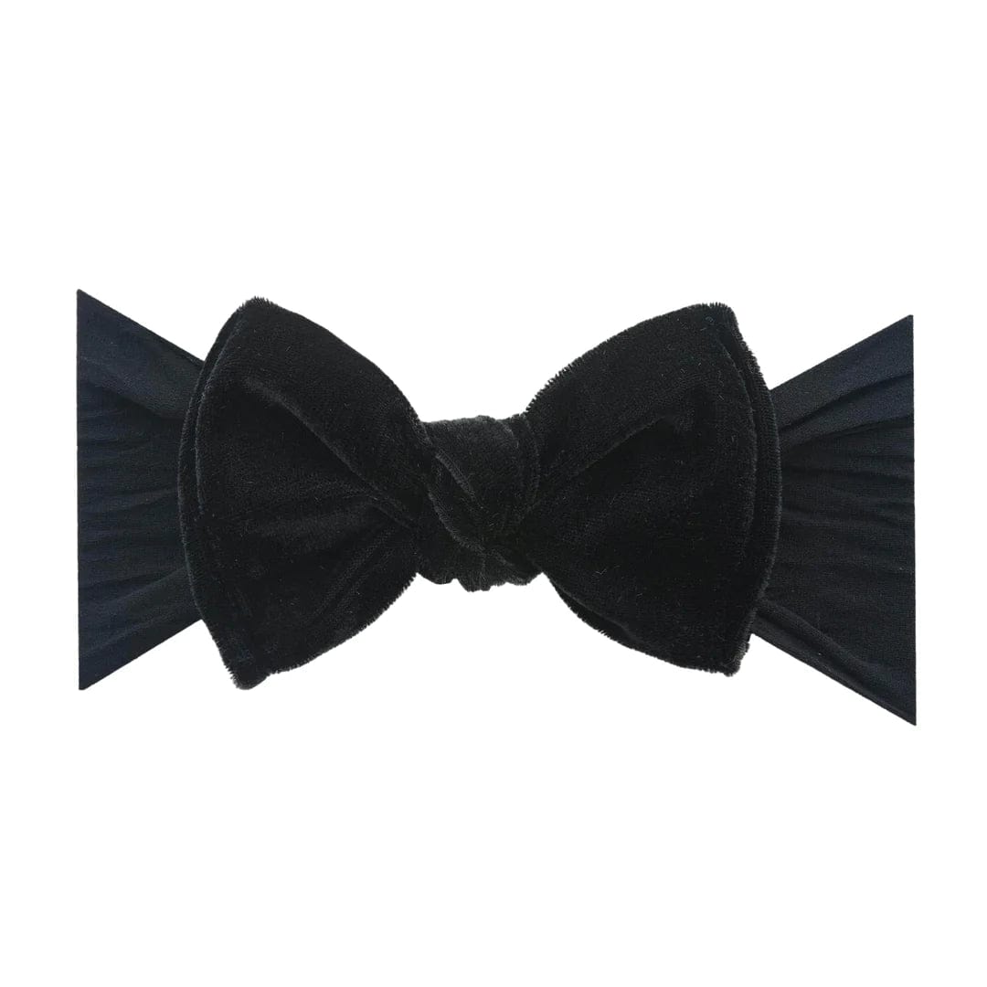 Velvet Knot Headband: Black Baby Bling Bows Headbands Lil Tulips