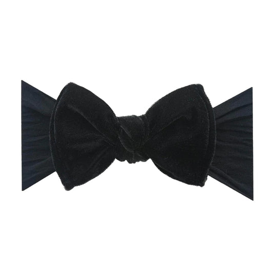Velvet Knot Headband: Black Baby Bling Bows Headbands Lil Tulips
