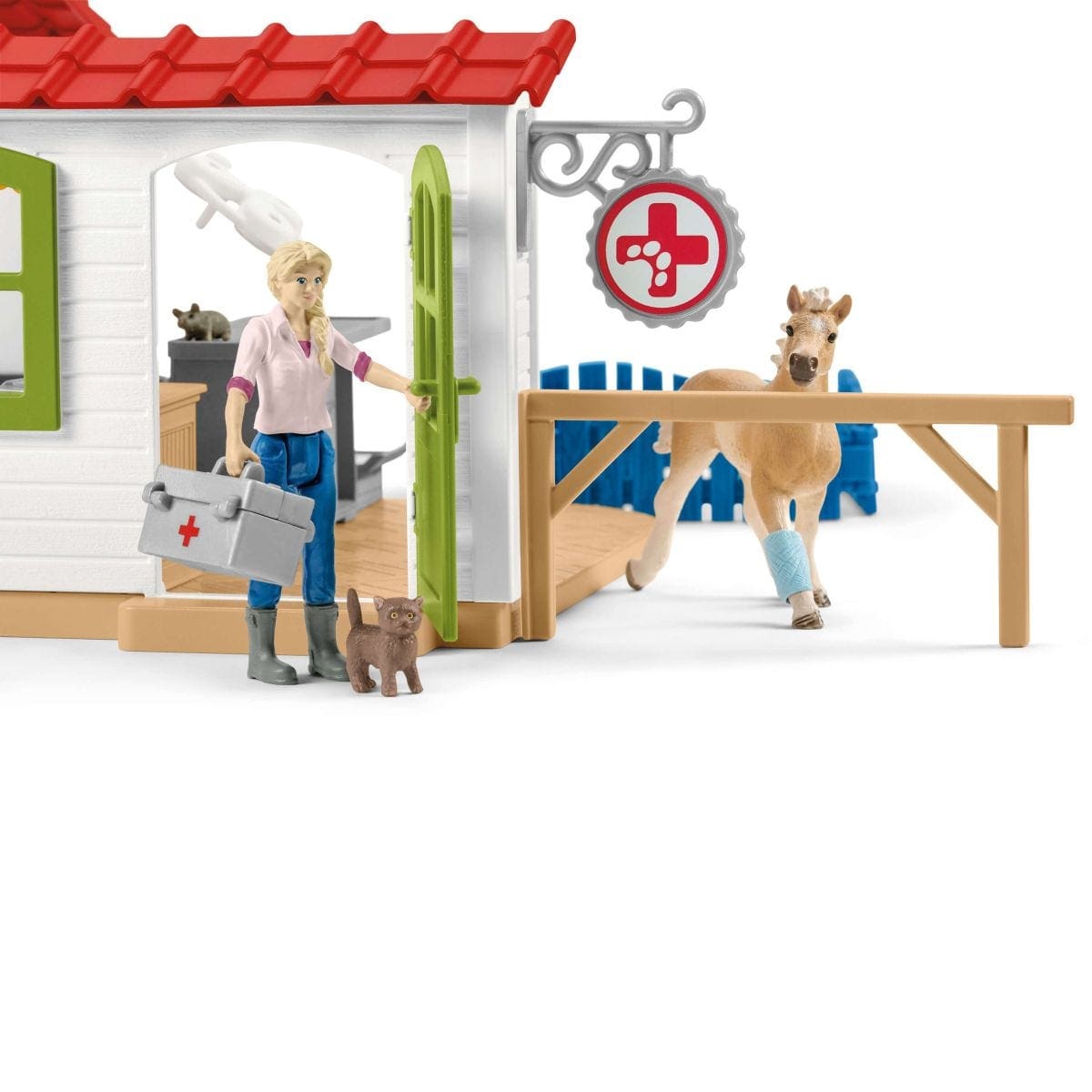 Veterinary Practice with Pets Farm Figurine Toys Play Set Schleich Lil Tulips