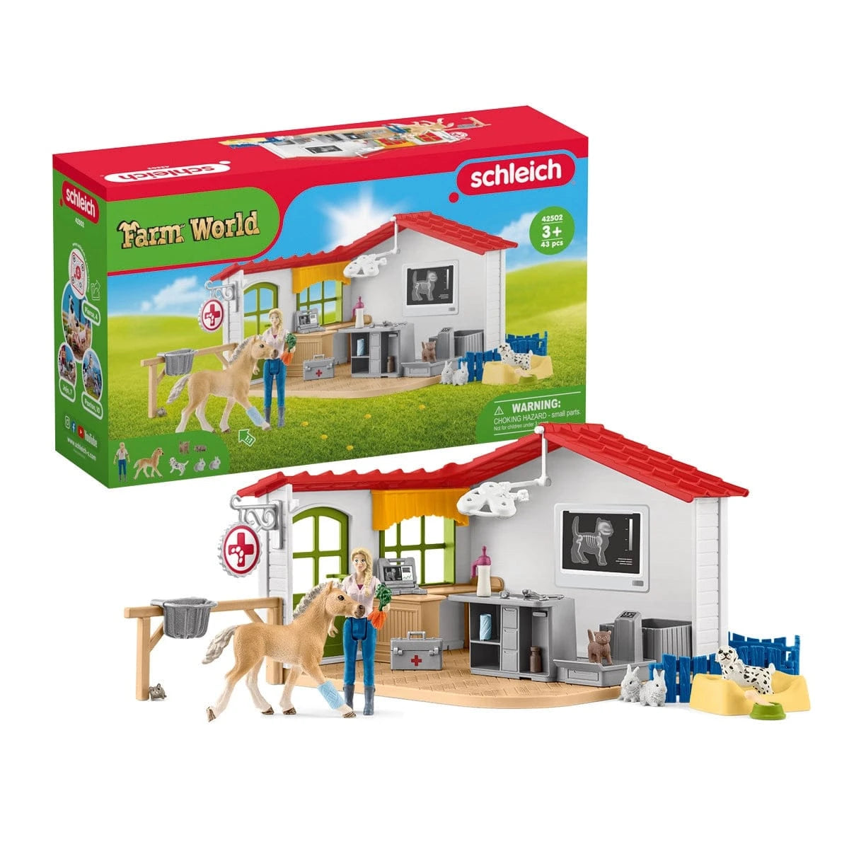 Veterinary Practice with Pets Farm Figurine Toys Play Set Schleich Lil Tulips