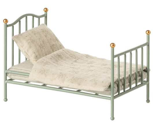 Vintage single bed, Mouse - Mint Maileg Lil Tulips