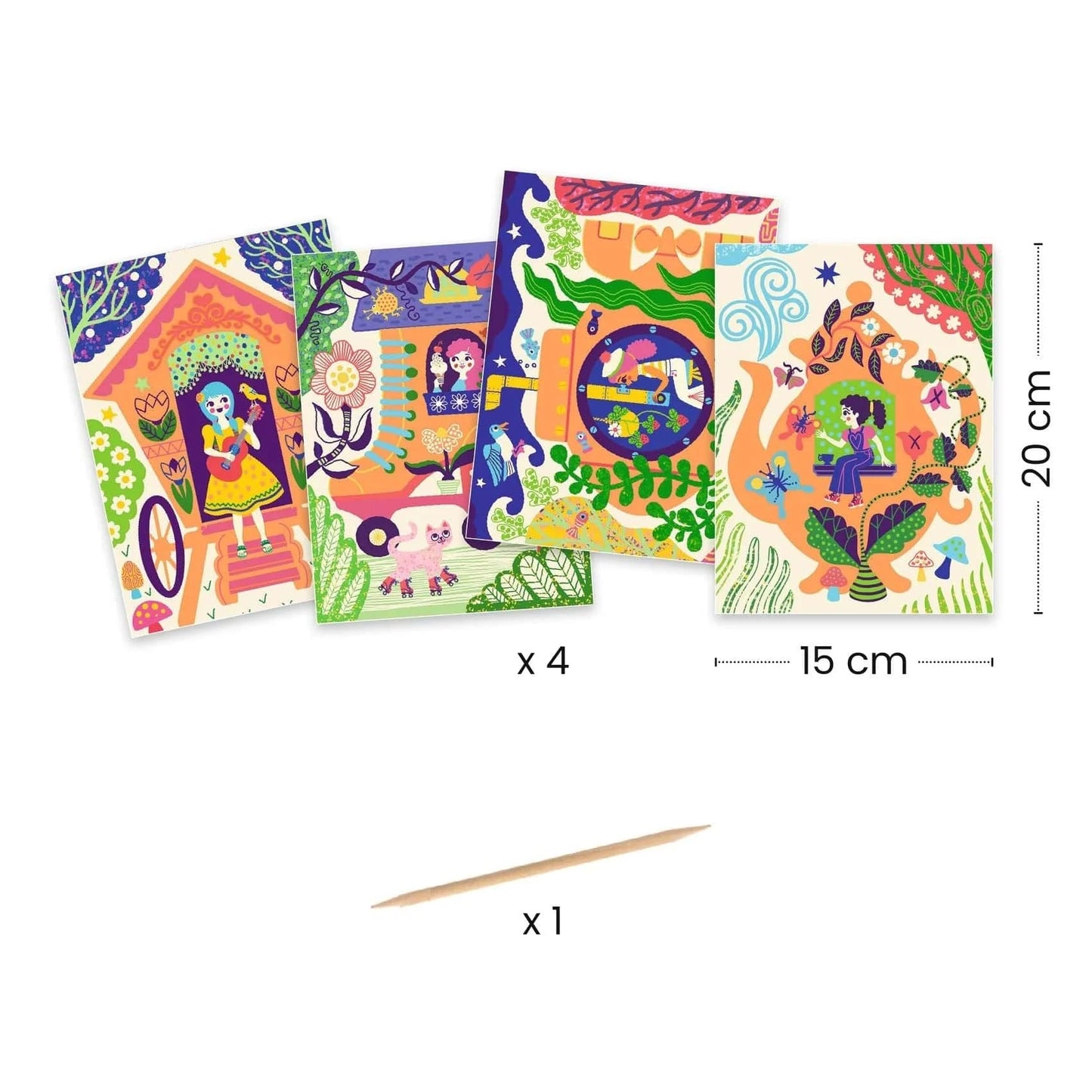 Wacky Houses Scratch Cards Activity Djeco Lil Tulips