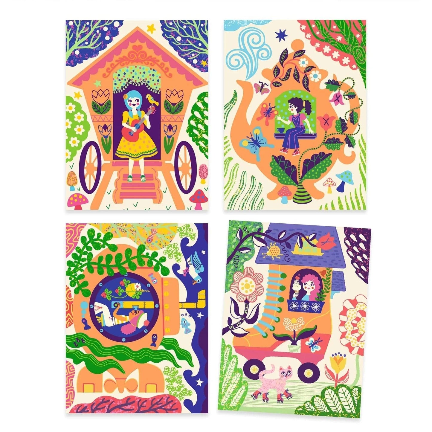 Wacky Houses Scratch Cards Activity Djeco Lil Tulips