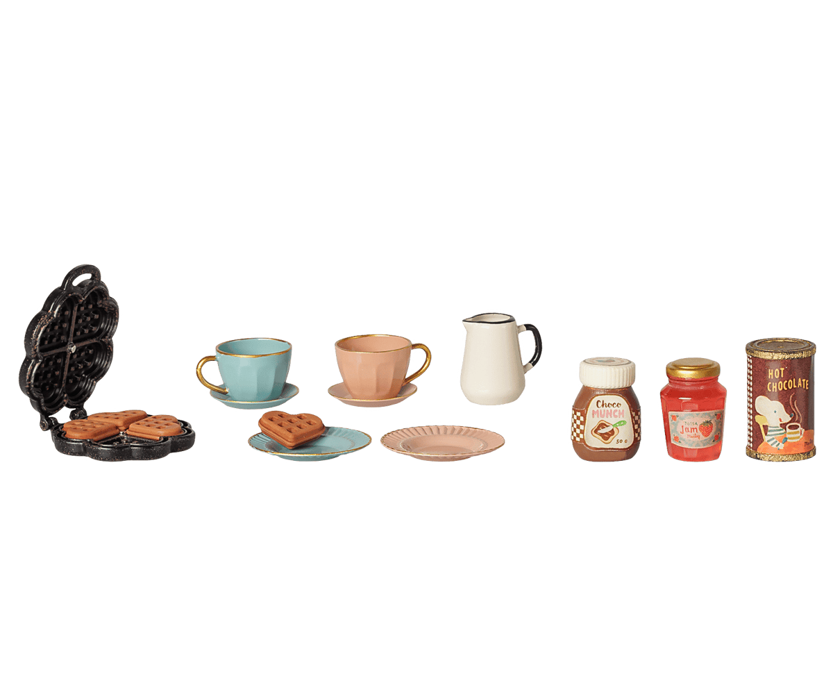 Waffle set, Mouse Maileg Lil Tulips