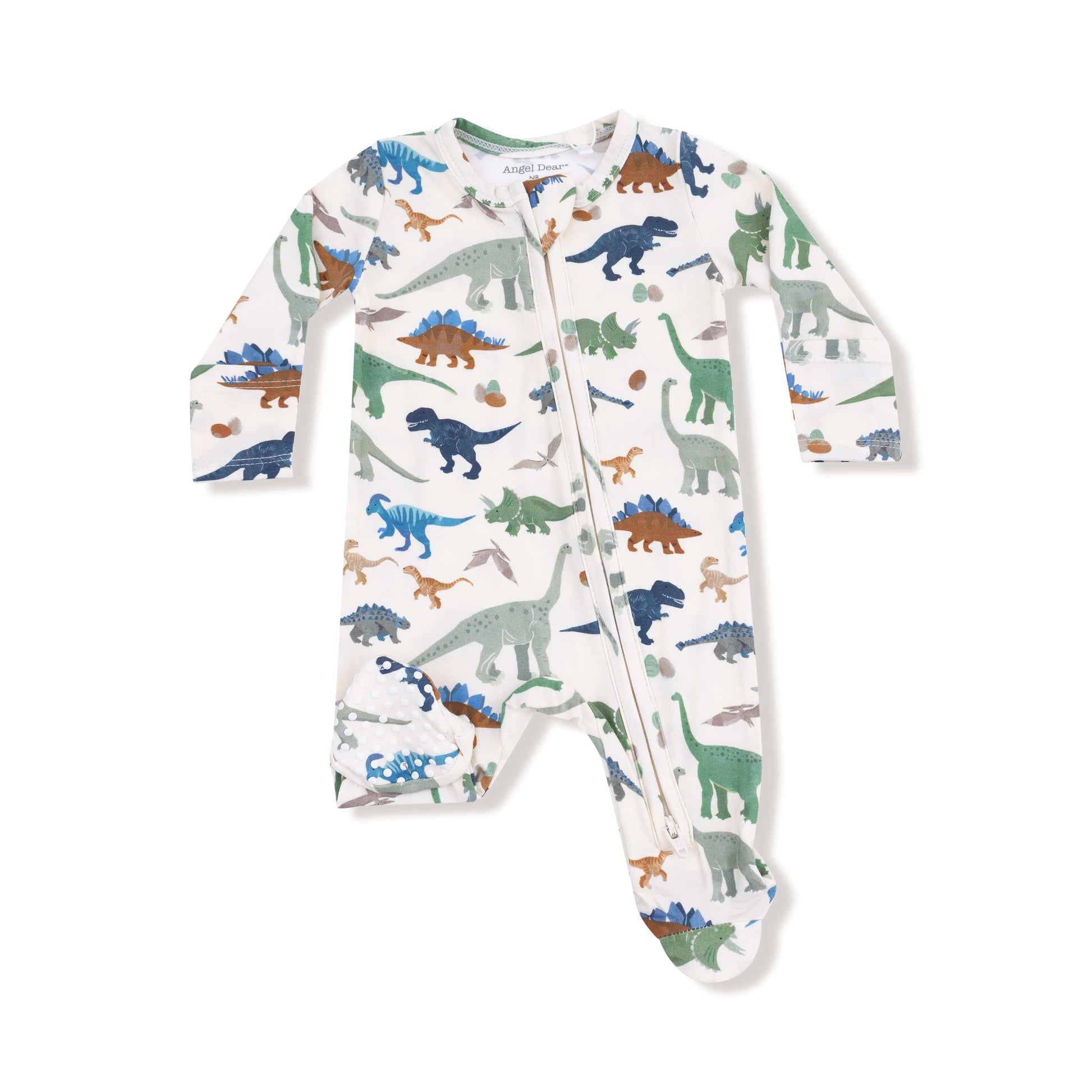 Washy Dinos - 2 Way Zipper Footie Angel Dear Lil Tulips