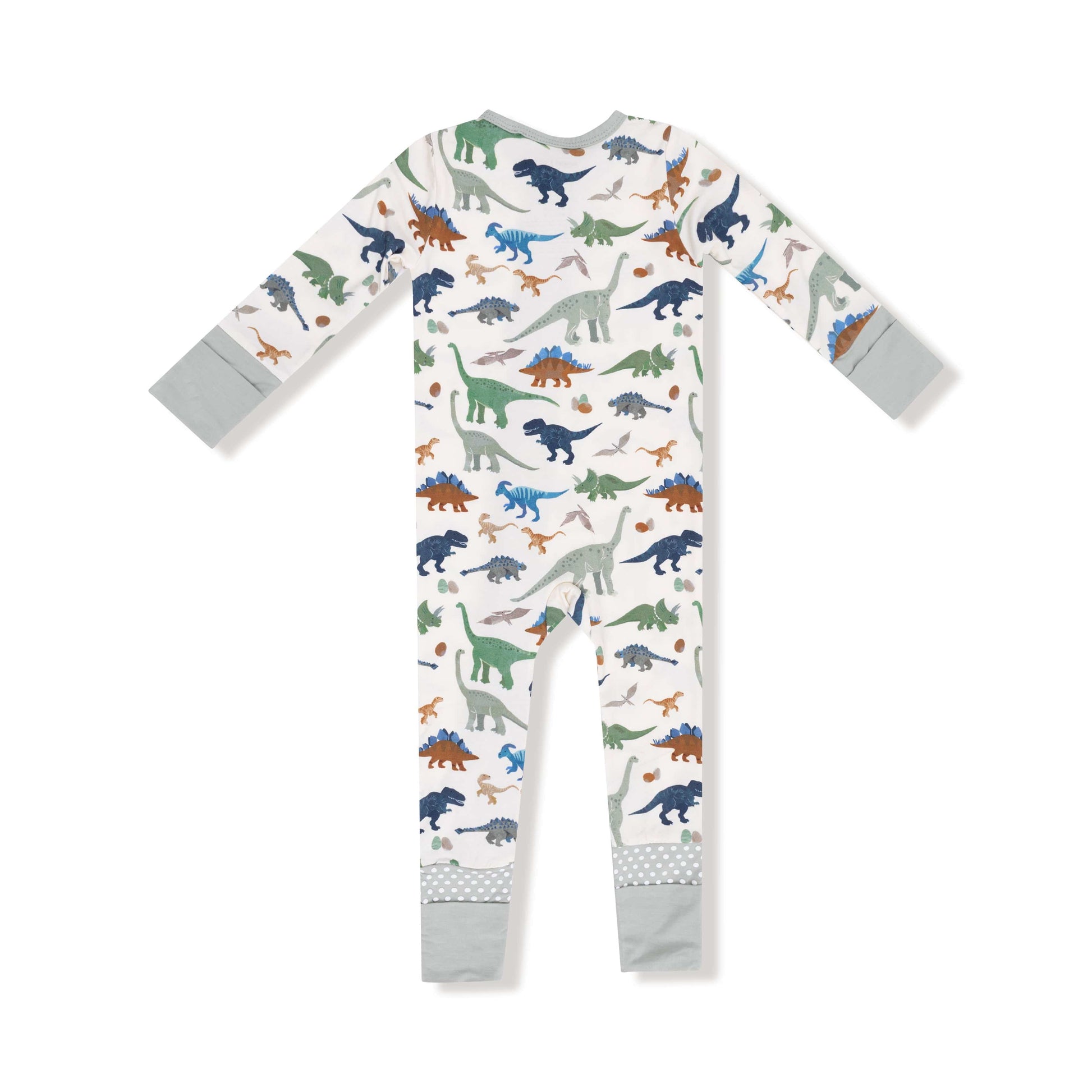 Washy Dinos - 2 Way Zipper Romper Angel Dear Lil Tulips
