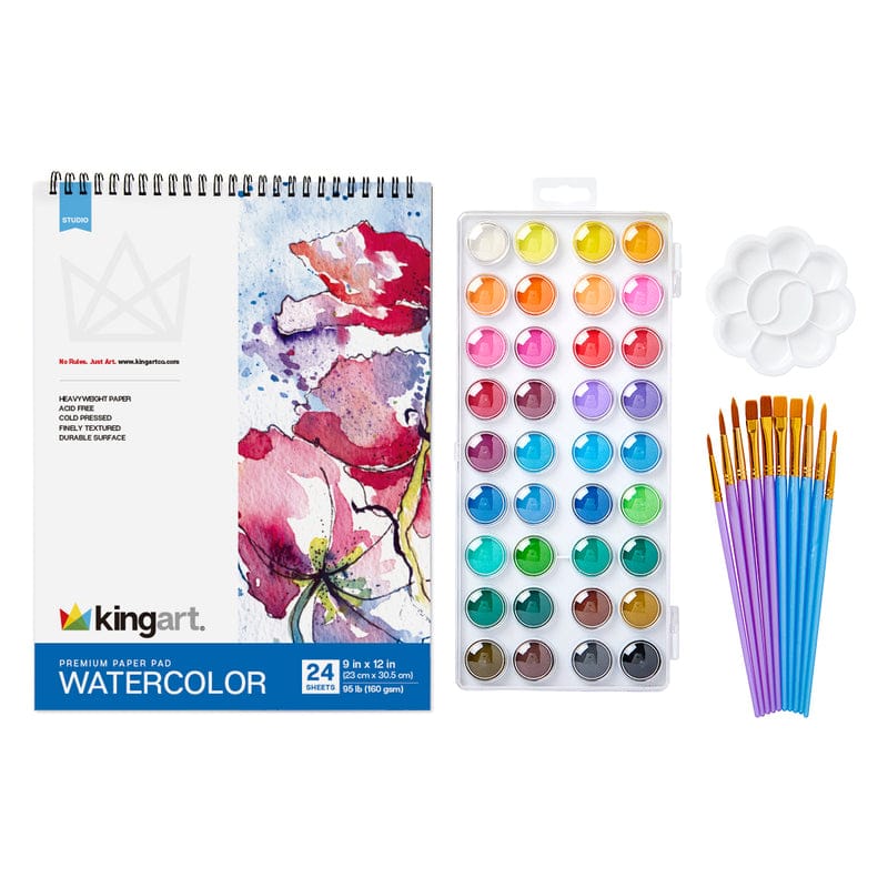 Watercolor Paint Set - 48 Piece KINGART Lil Tulips