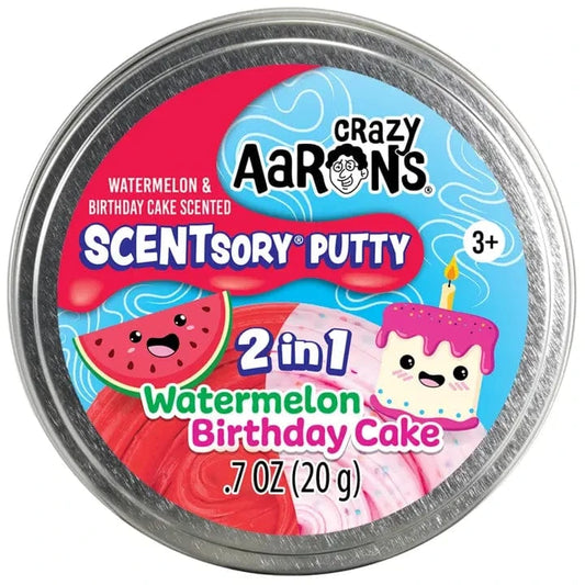 Watermelon and Birthday Cake Scentsory Duo Mash-Ups Thinking Putty Crazy Aaron's Putty World Lil Tulips