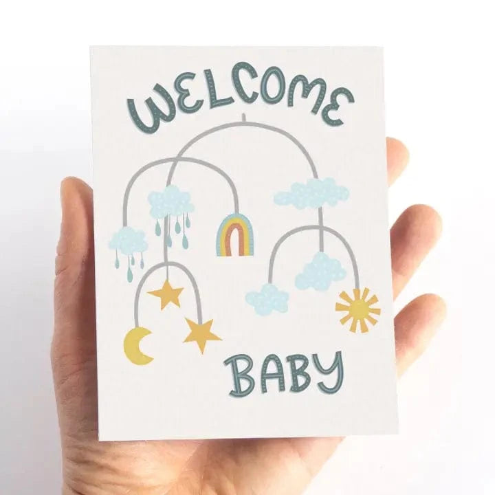 Welcome Baby Shower Card Pedaller Designs Lil Tulips