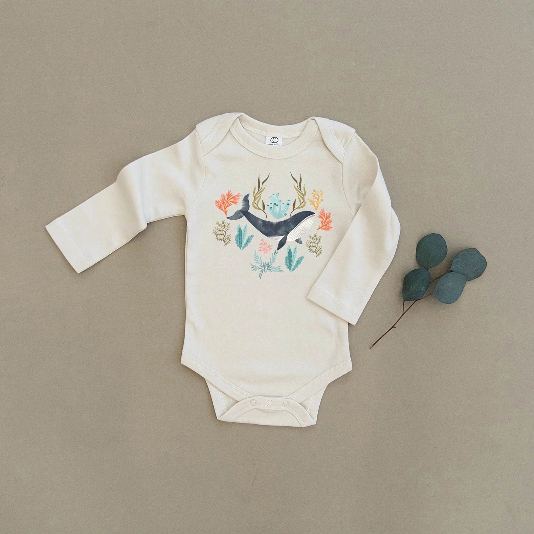 Whale, Ocean Organic Baby Onesie Urban Baby Co. Lil Tulips