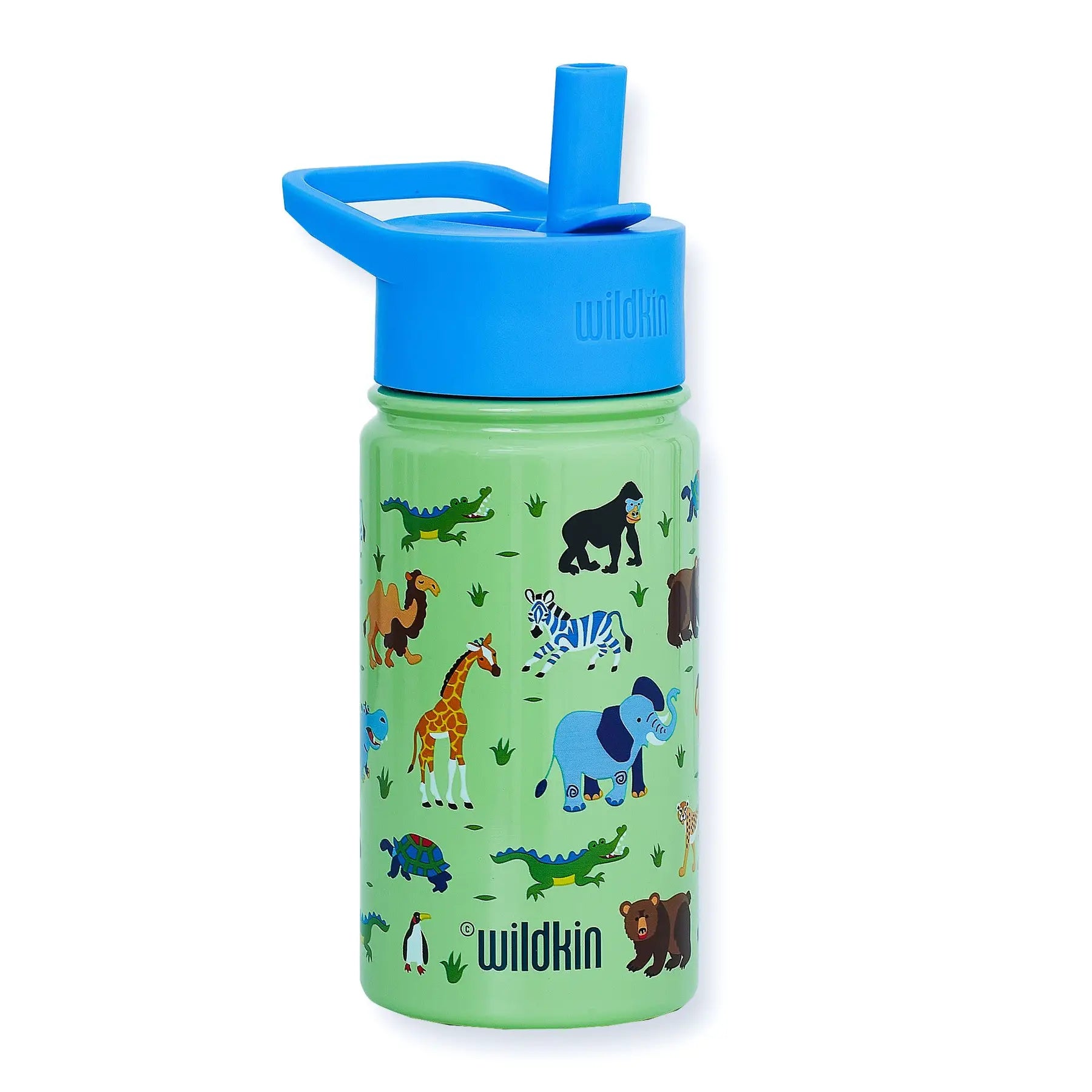 Wild Animals 14 oz Stainless Steel Water Bottle Wildkin Lil Tulips