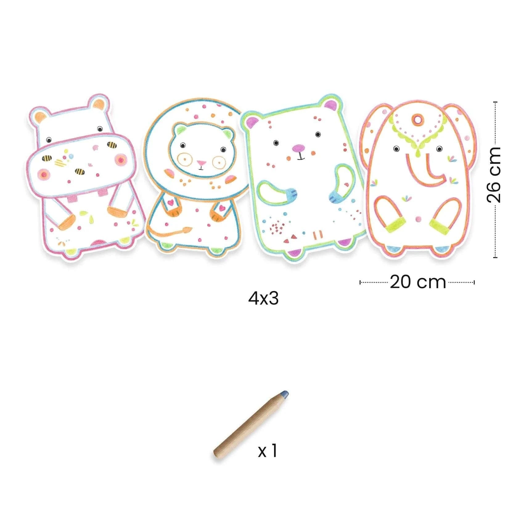 Wild Animals Coloring KIt Djeco Lil Tulips