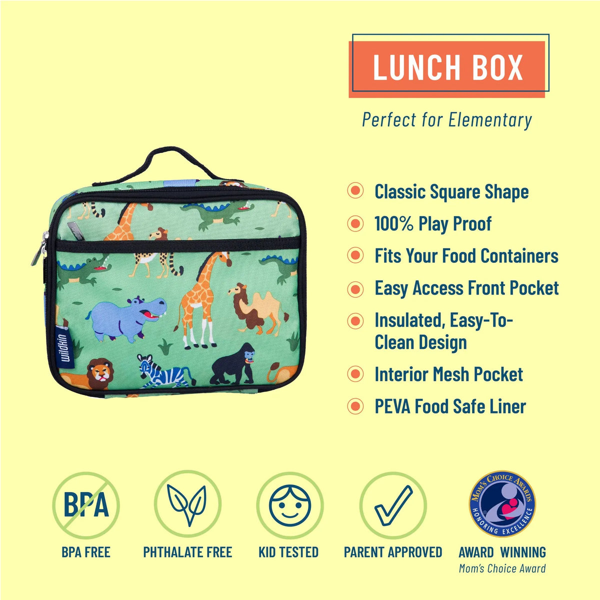 Wild Animals Lunch Box Wildkin Lil Tulips