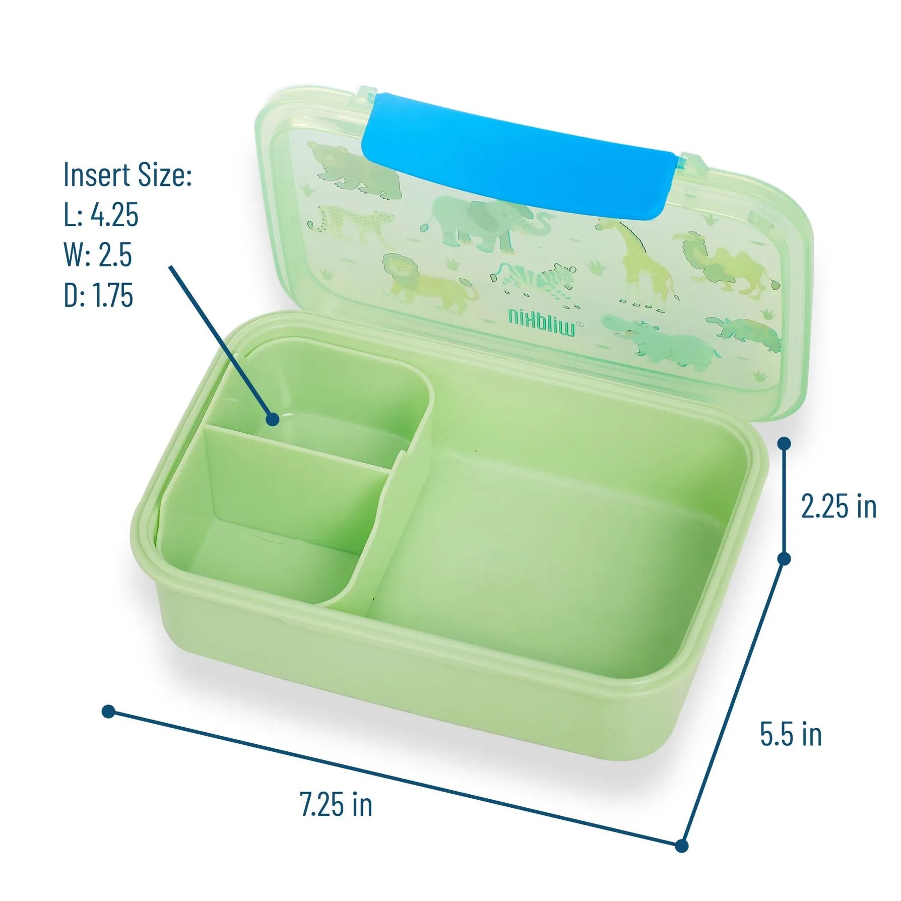 Wild Animals Reusable Food Container Bento Box Wildkin Lil Tulips