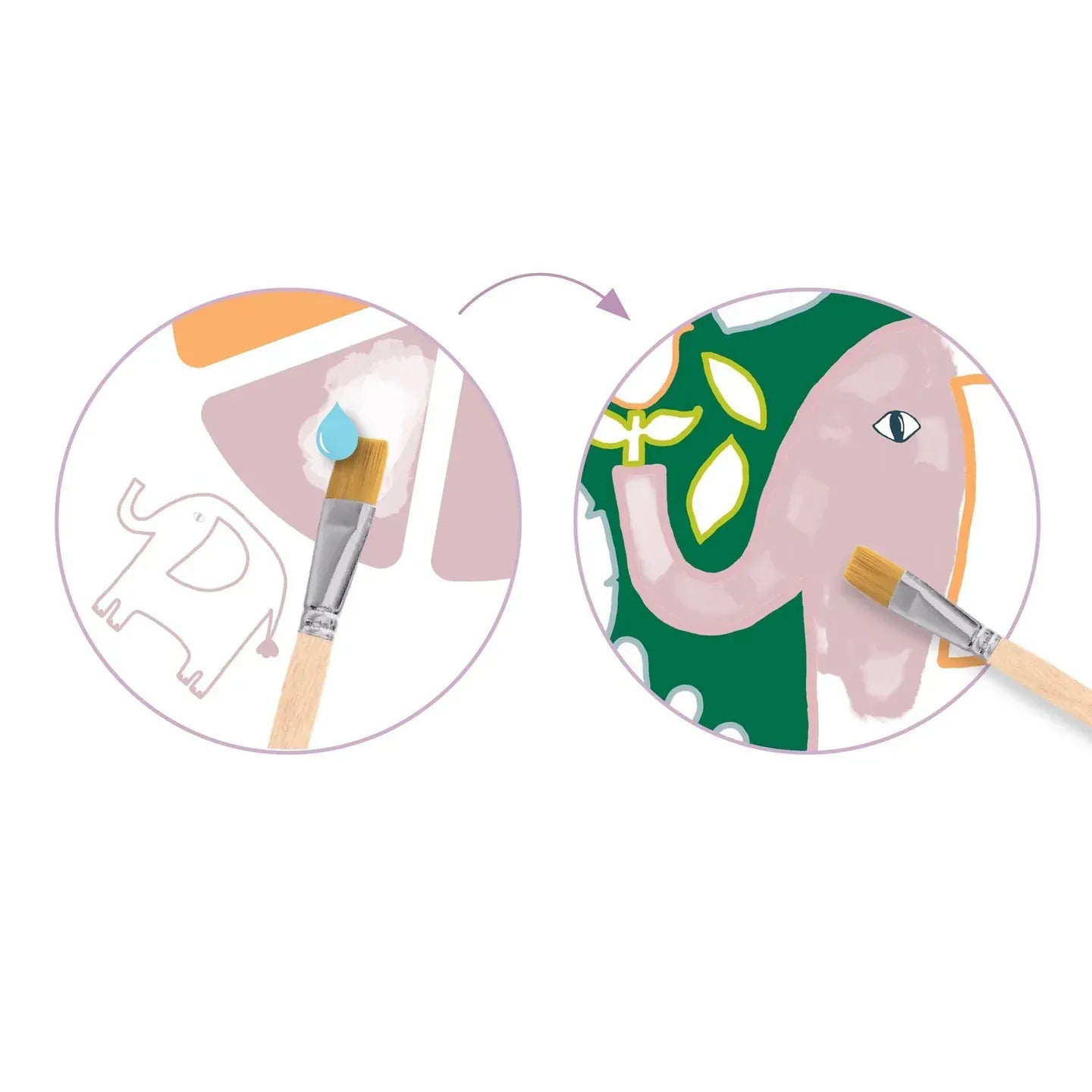 Wild Ones Paint with Water Activity Set Djeco Lil Tulips