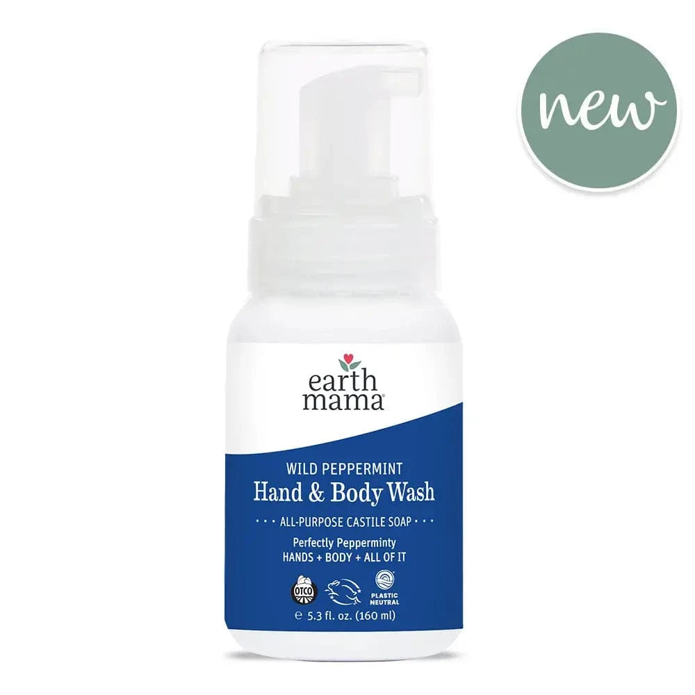 Wild Peppermint Hand & Body Wash Earth Mama Organics Lil Tulips