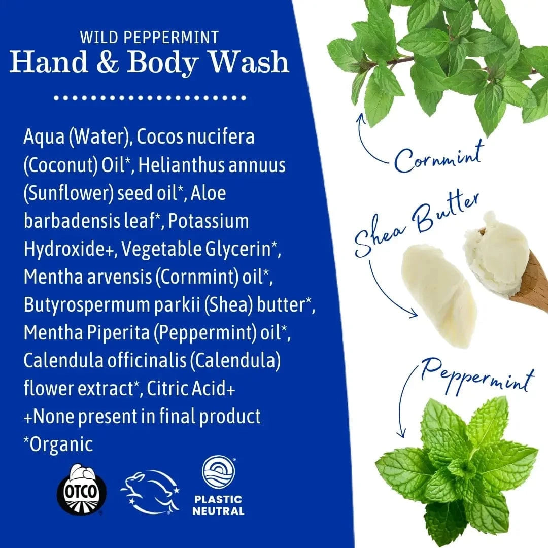 Wild Peppermint Hand & Body Wash Earth Mama Organics Lil Tulips