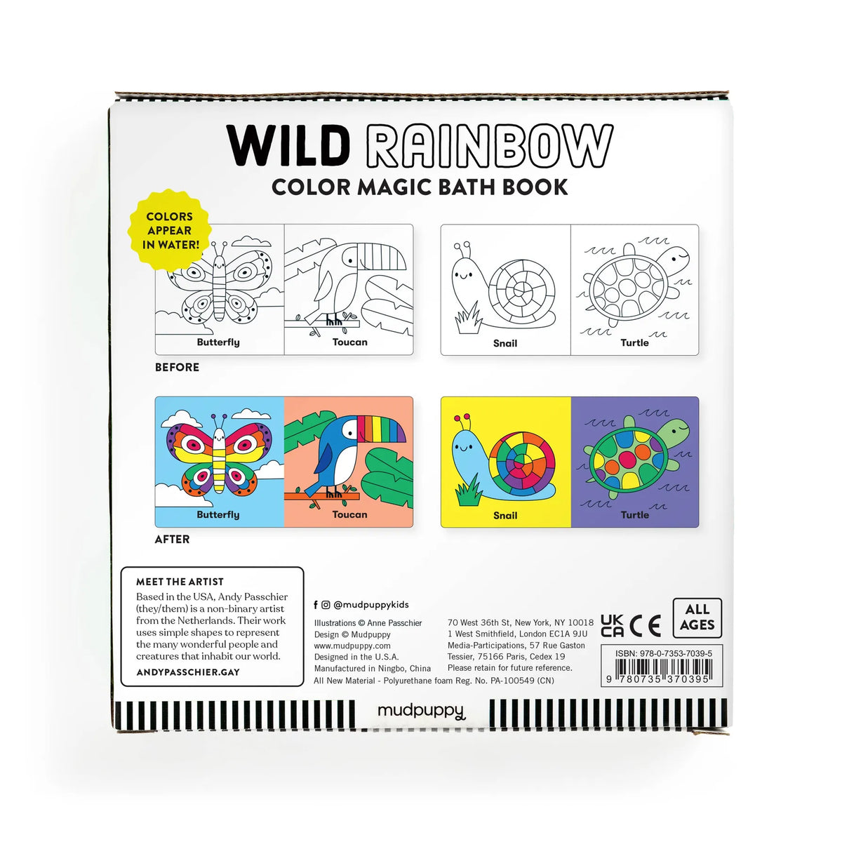 Wild Rainbow Color Magic Bath Book Chronicle Books Lil Tulips