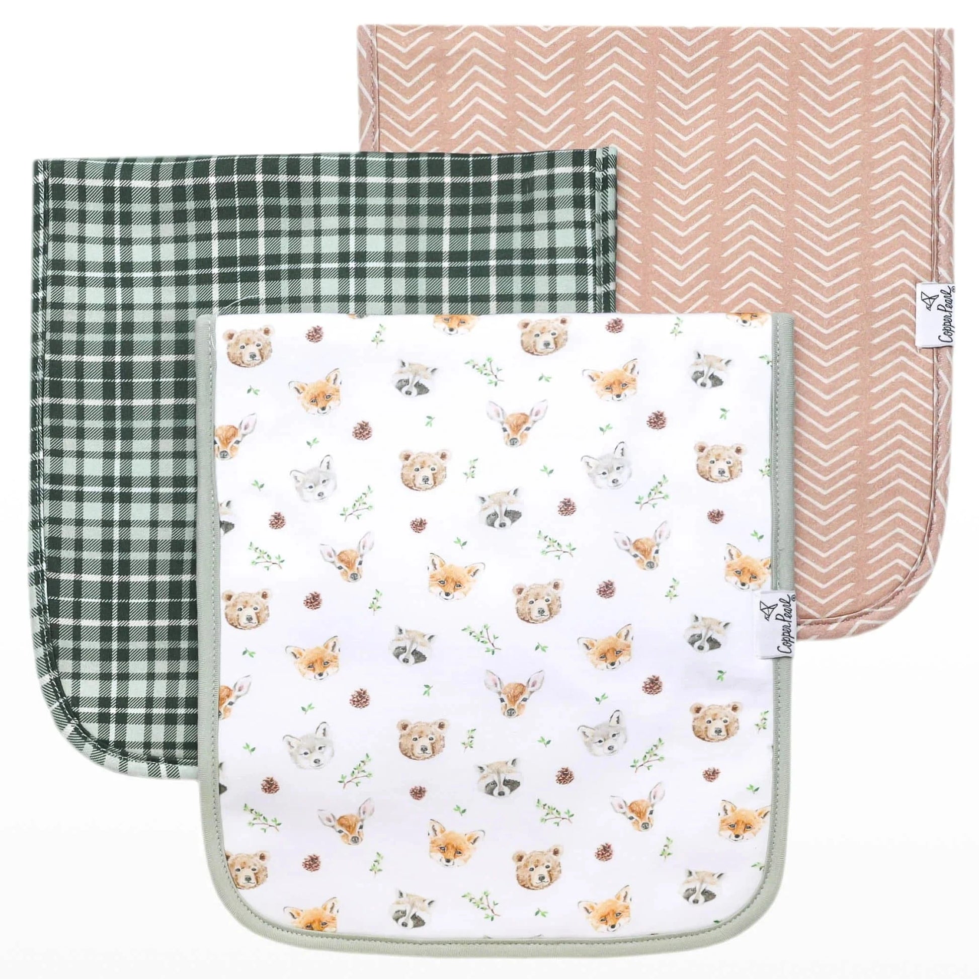 Wilder Burp Cloth Set (3-Pack) Copper Pearl Lil Tulips