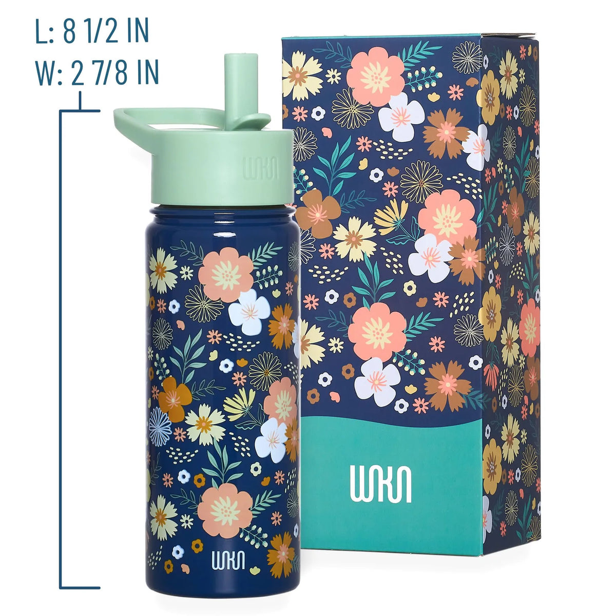 Wildflower Bloom 18 oz Stainless Steel Water Bottle Wildkin Lil Tulips