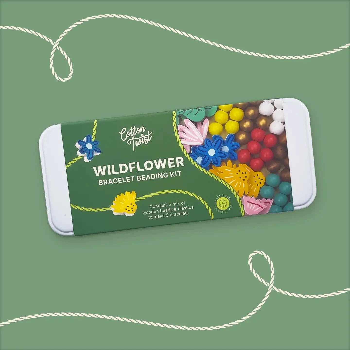 Wildflower Bracelet Bead Kit (In Tin) Cotton Twist Lil Tulips