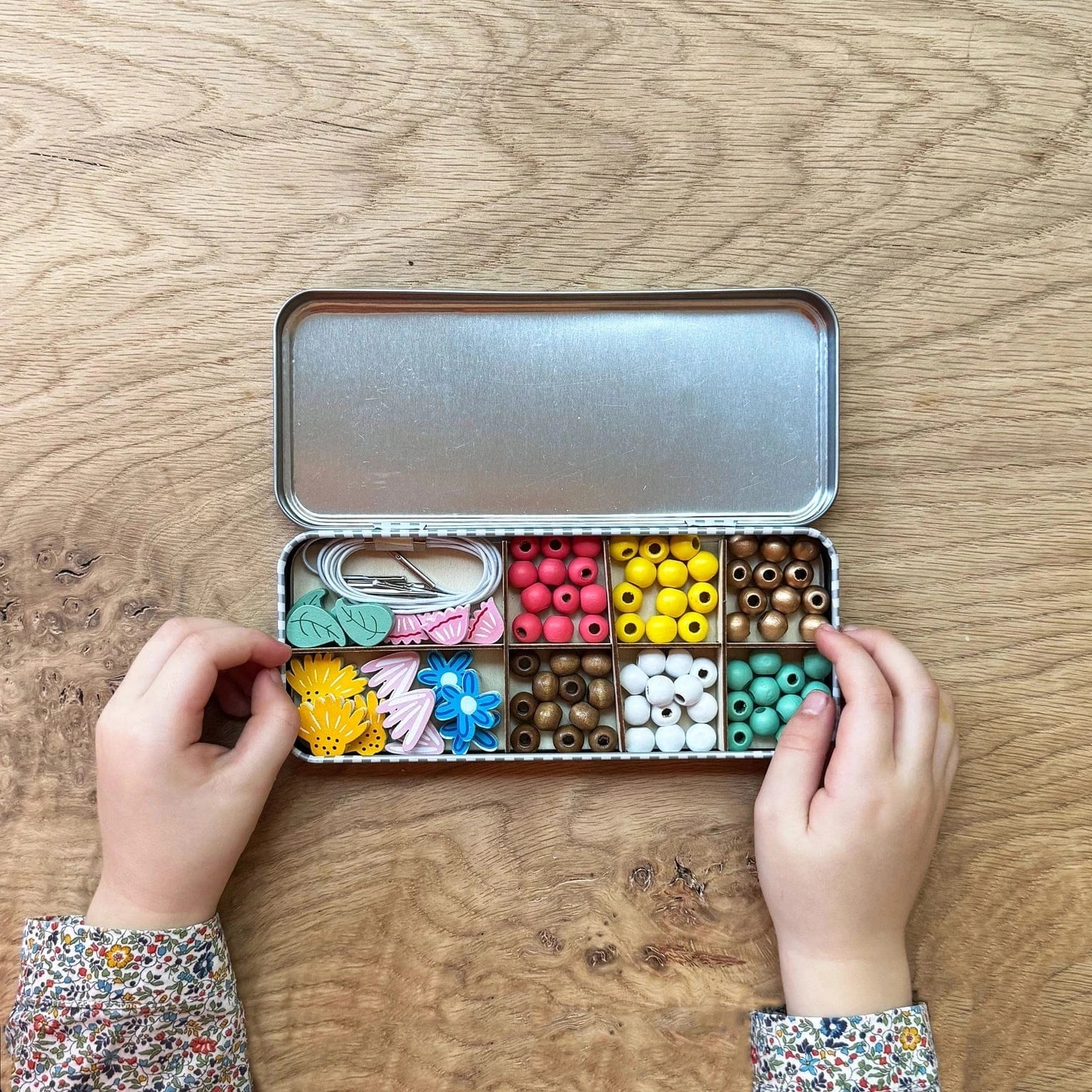 Wildflower Bracelet Bead Kit (In Tin) Cotton Twist Lil Tulips