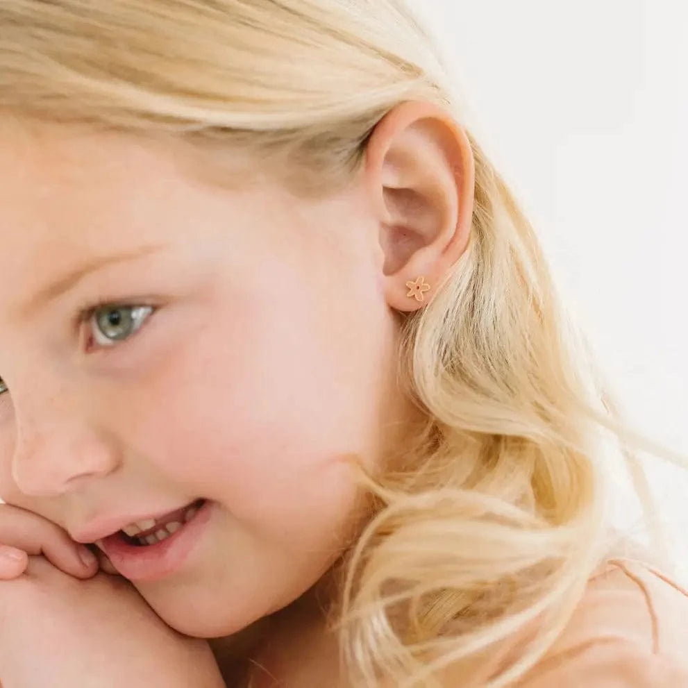 Wildflower Flat Back Earrings Pip Pop Post Lil Tulips