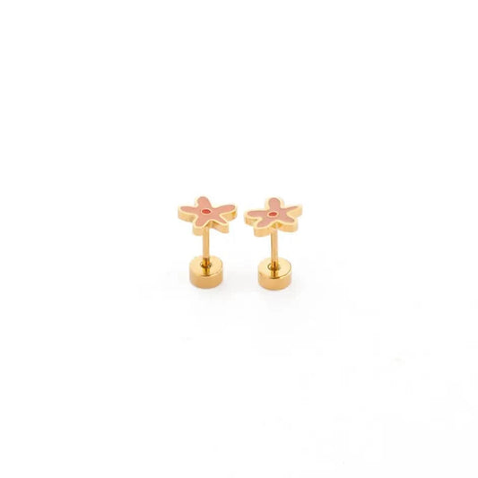 Wildflower Flat Back Earrings Pip Pop Post Lil Tulips