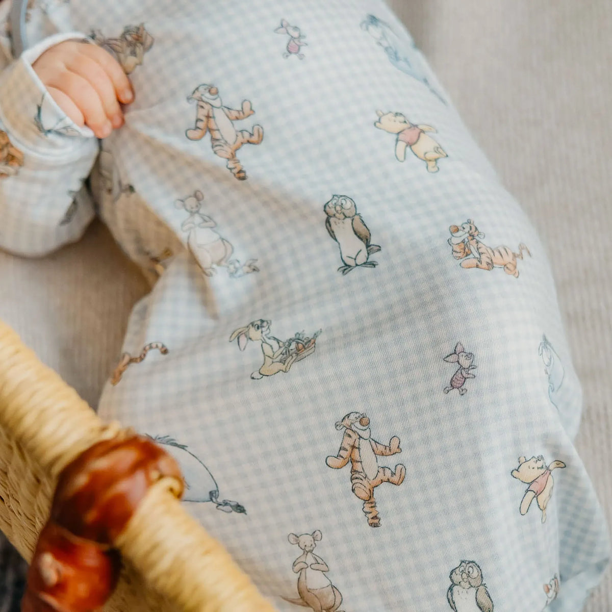 Winnie the Pooh and Friends Newborn Knotted Gown Copper Pearl Lil Tulips